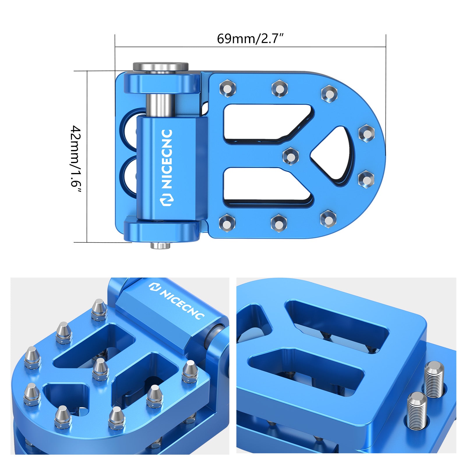 Dual Step Rear Brake Pedal Lever Tip Pad For Husqvarna Norden 901 2022-2025