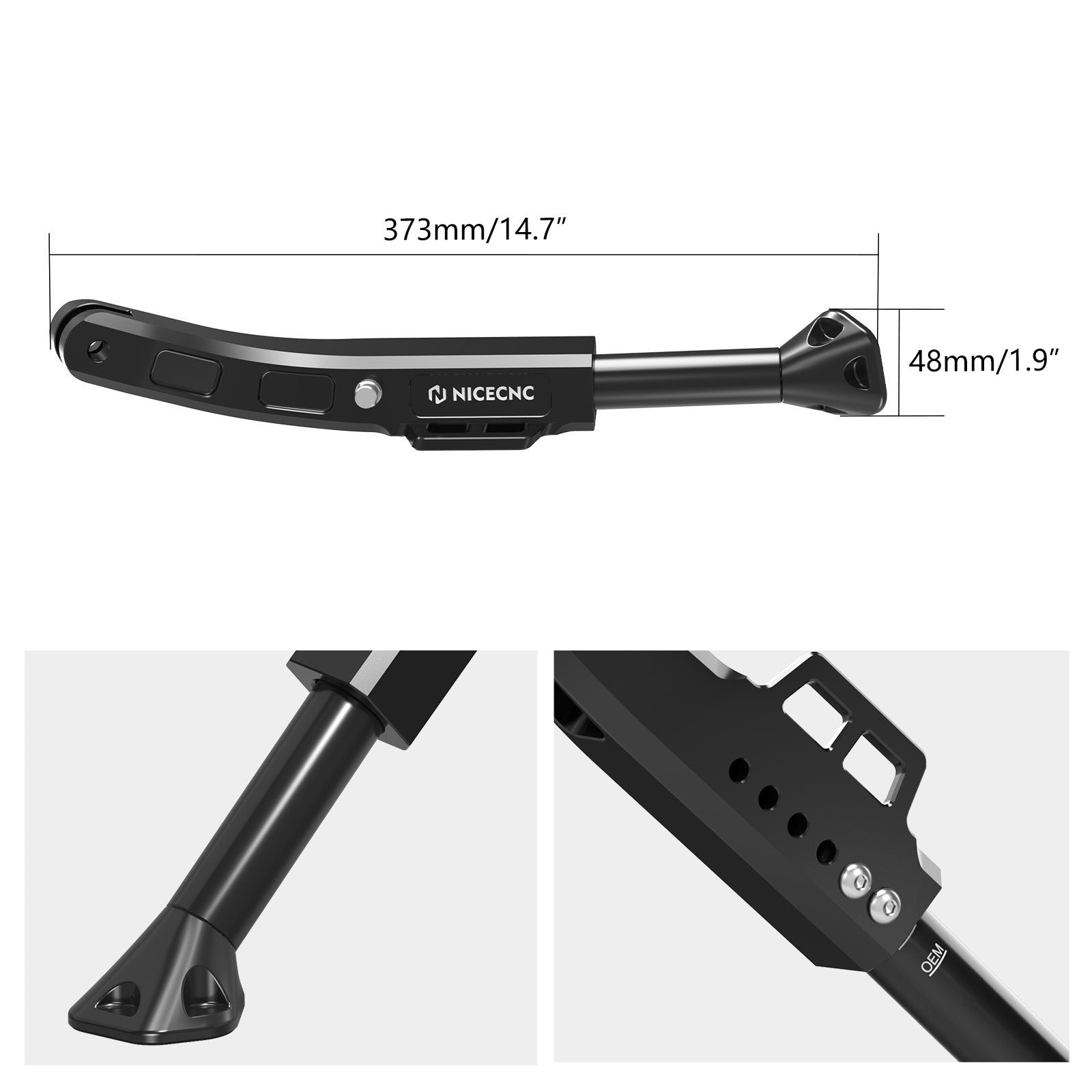 Adjustable Kickstand + Lower Larger Footpegs For Husqvarna 701 Enduro Supermoto