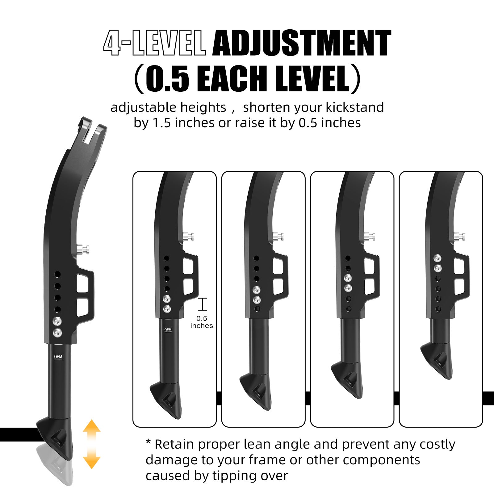 Adjustable Side Stand Kickstand For KTM 690 Enduro SMC R 2008-2024