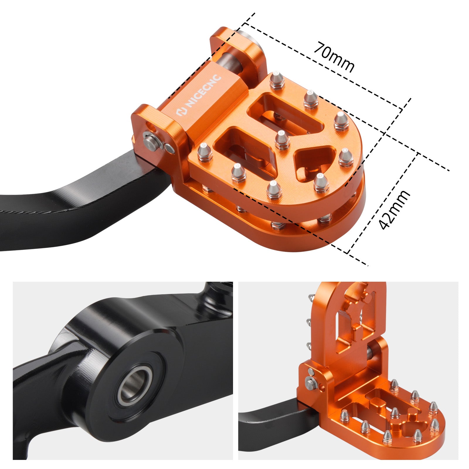 Adjustable Rear Foot Brake Lever CPL. Dual Pedal For Husqvarna Norden 901 2022-2025