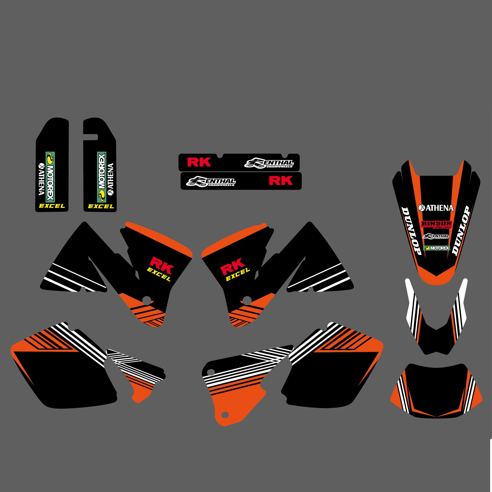 Motorcycle Full Graphic Decals Stickers For KTM EXC 2001-2002