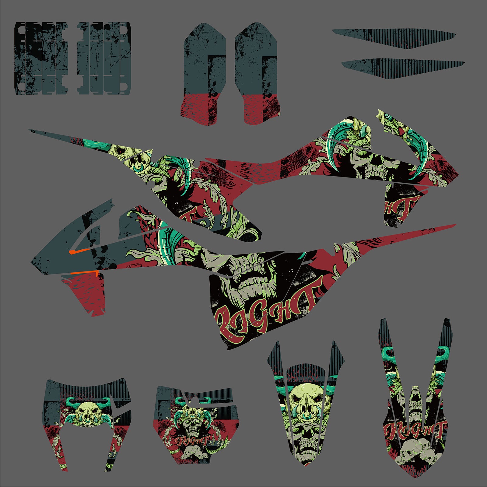 Motorcycle Graphic Decals Stickers Kit For KTM EXC/XC/XCF 2017-2019