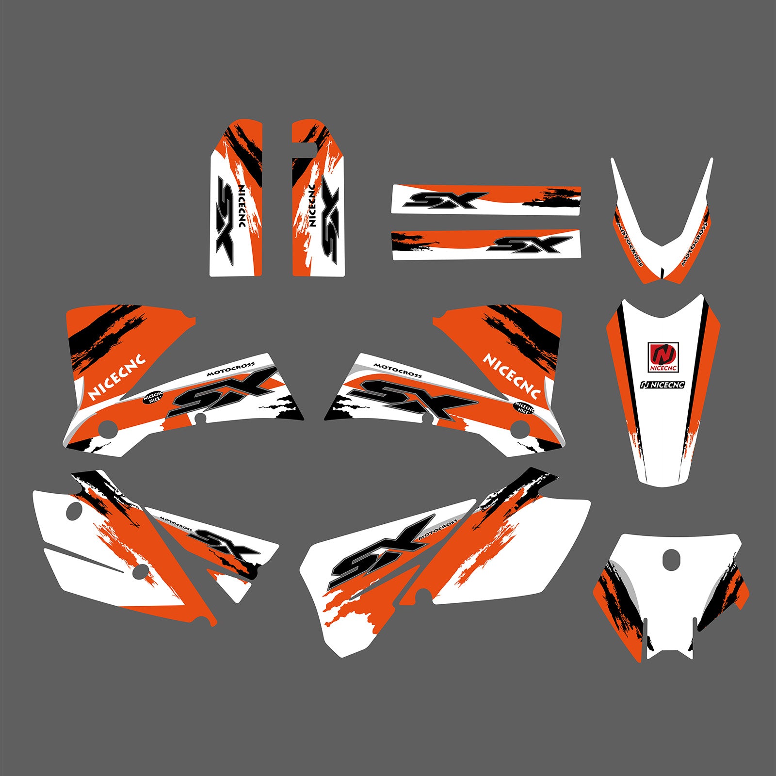Motorcycle Full Graphics Decals Stickers Set For KTM SX 2003-2004