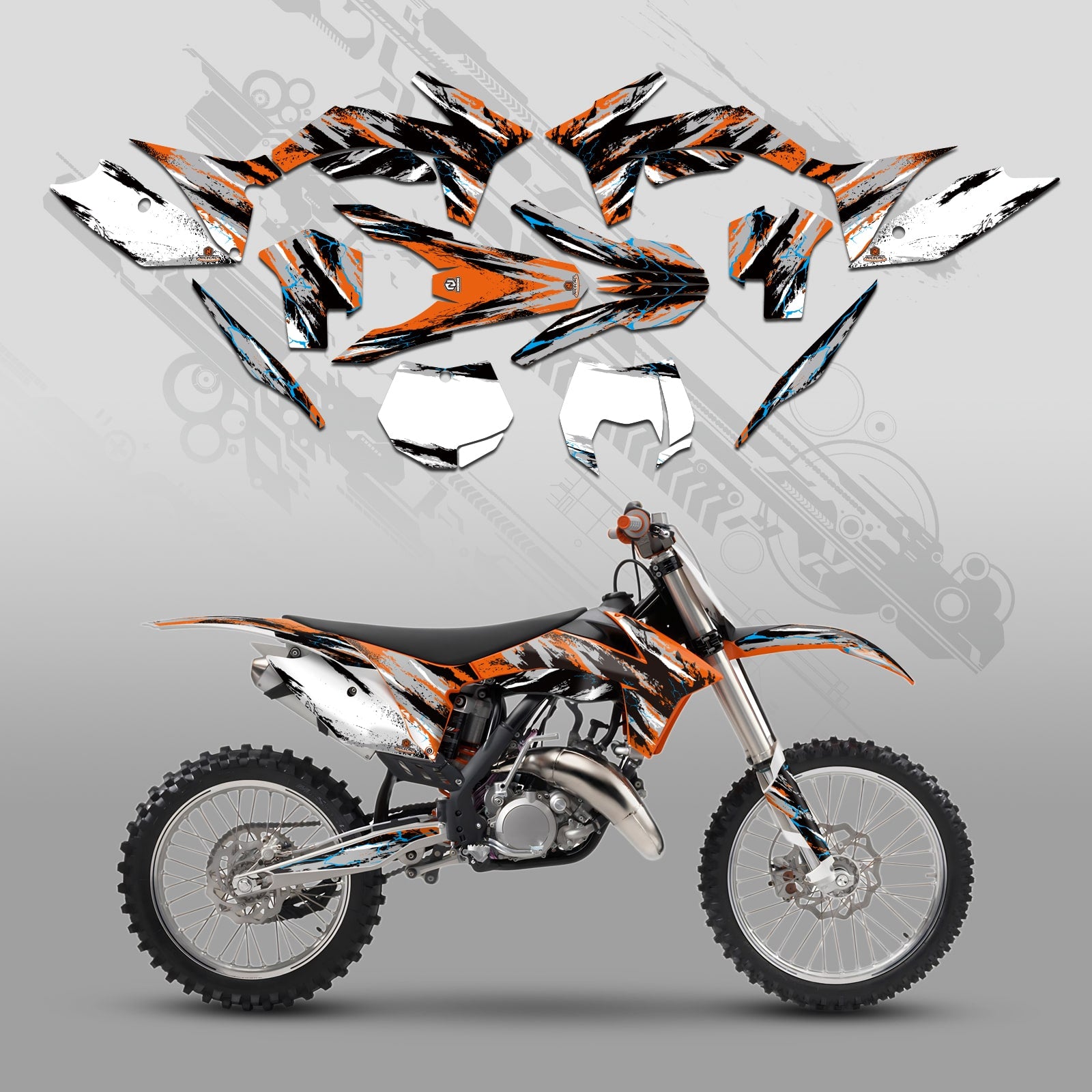 Full Graphics Decals Stickers Kit For KTM SX 2011-2012 XCW 2013