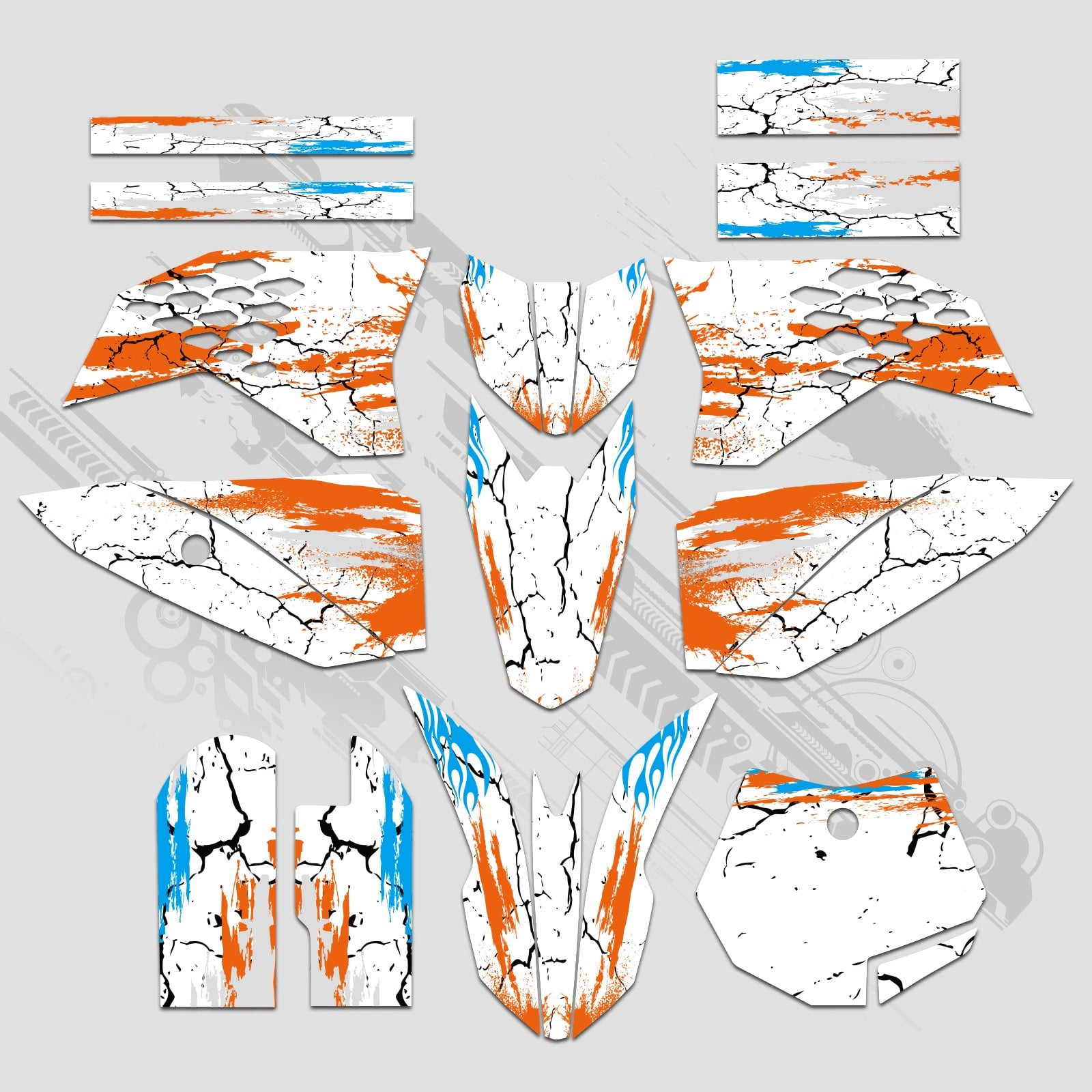Motorcycle Full Graphics Decals Stickers Set For KTM SX50 2009-2015