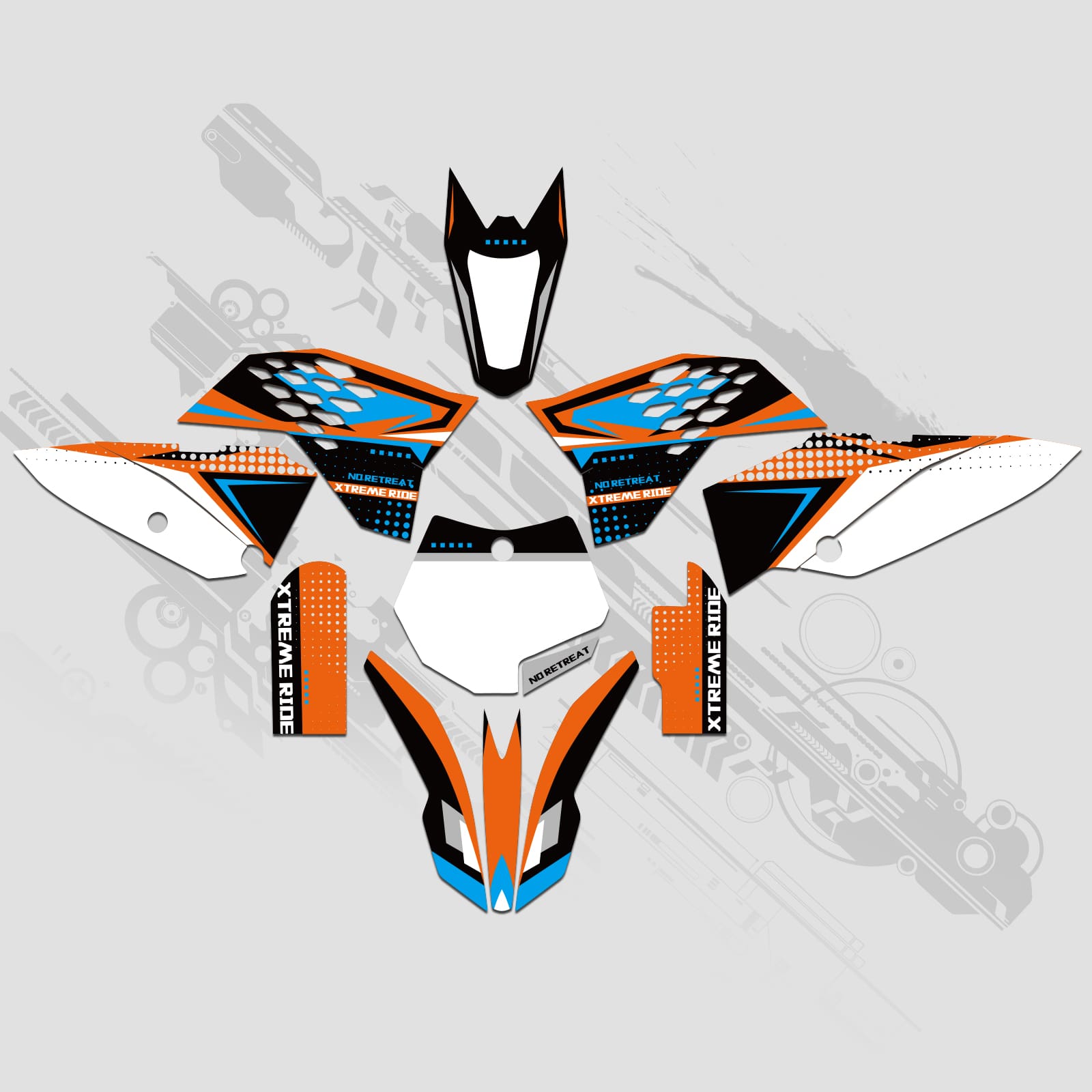 Motorcycle Full Graphics Decals Stickers Set For KTM SX65 2009-2015