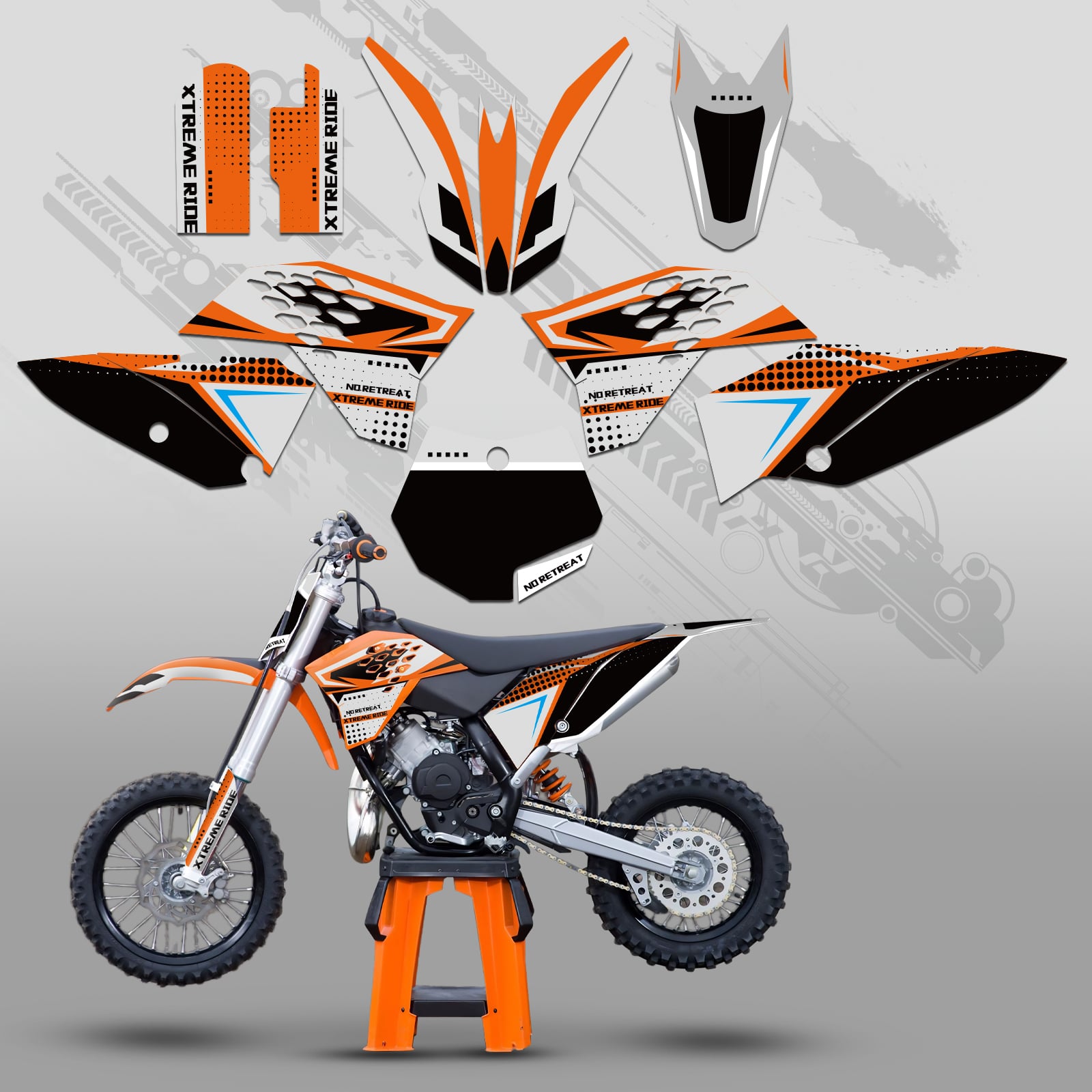 Full Graphics Decals Stickers Kit For KTM SX65 2009-2015