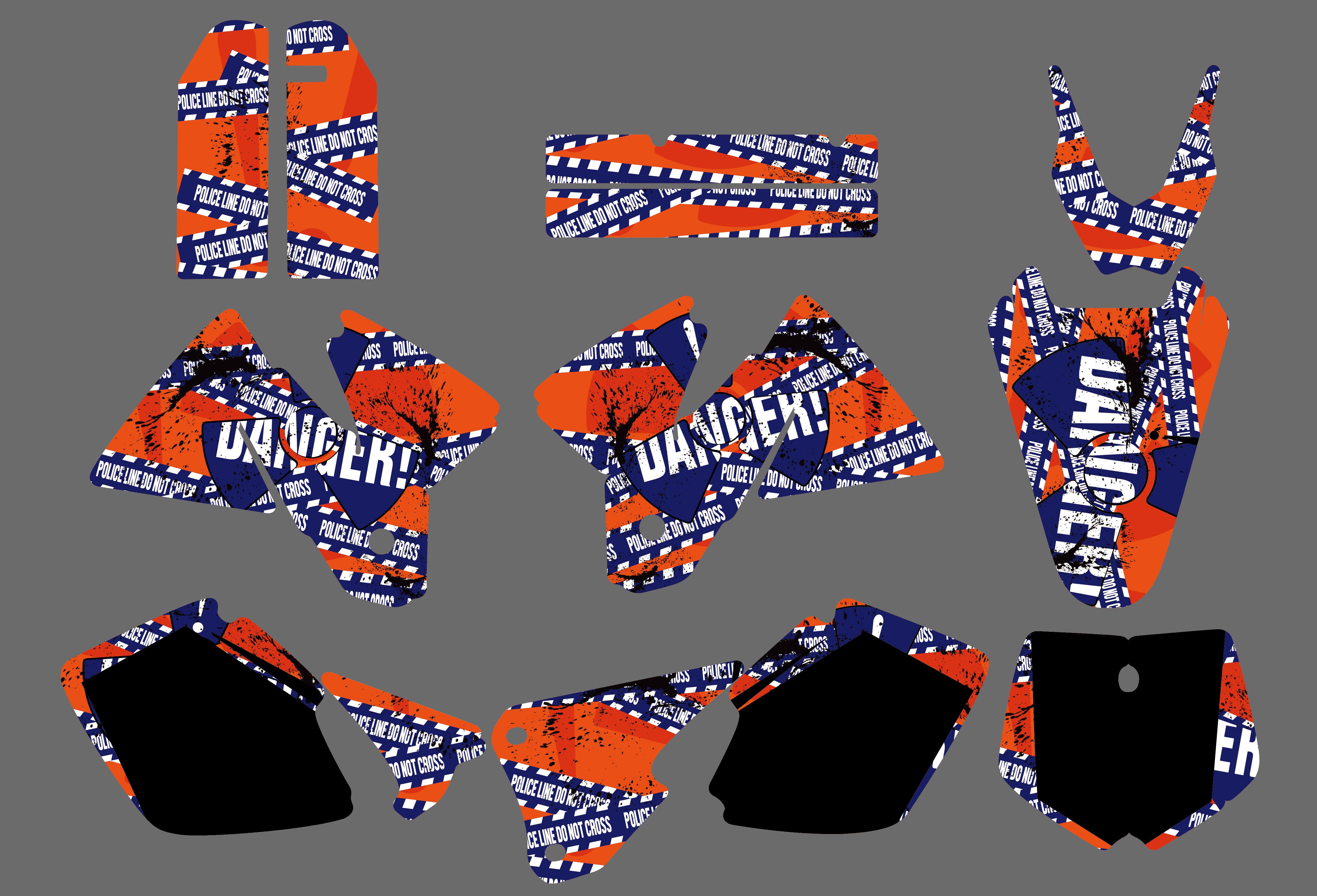 Motorcycle Graphic Decals Stickers For KTM SX 1998-2000