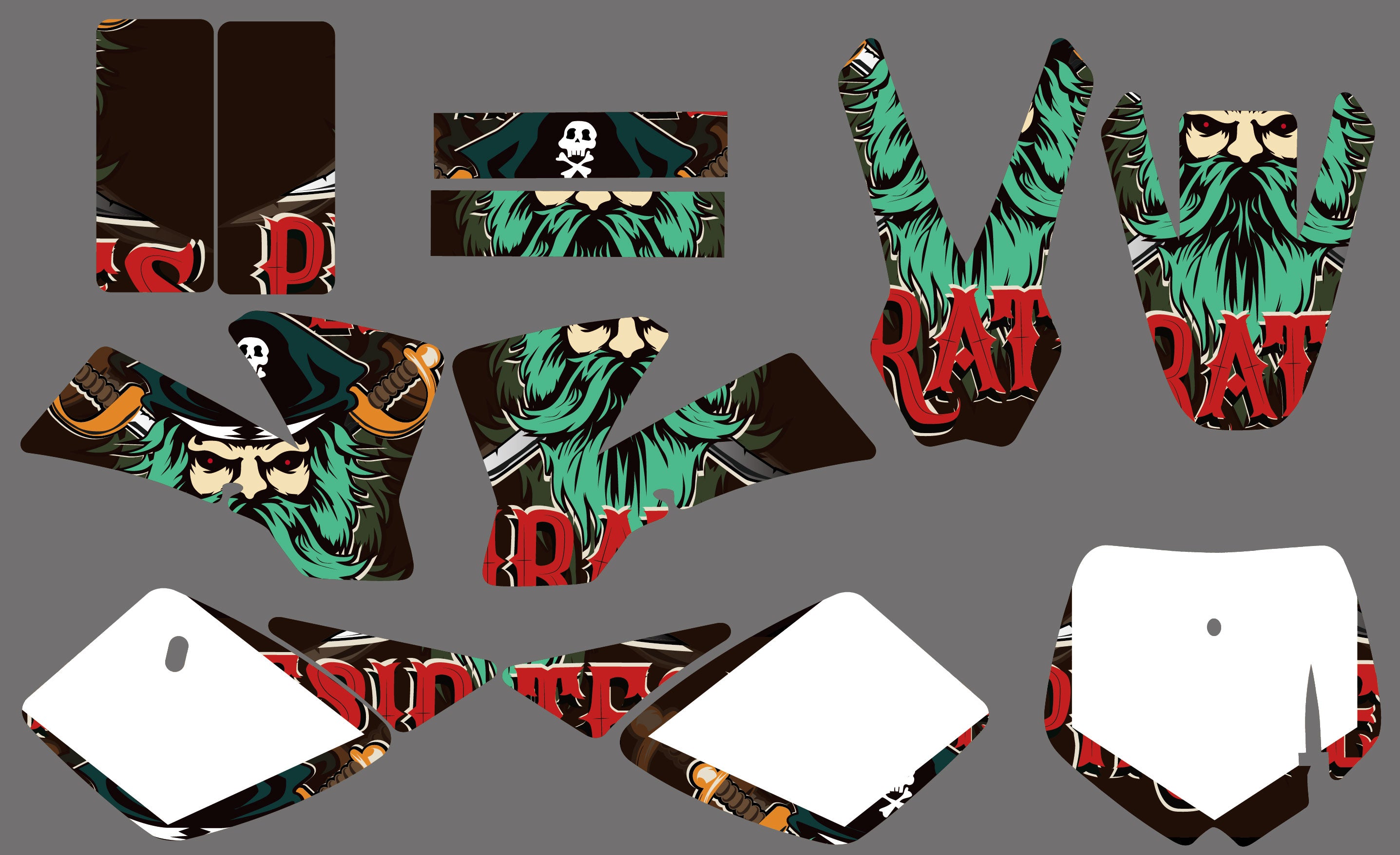 Motorcycle Graphic Full Decals Stickers Kit For KTM SX50 2002-2008