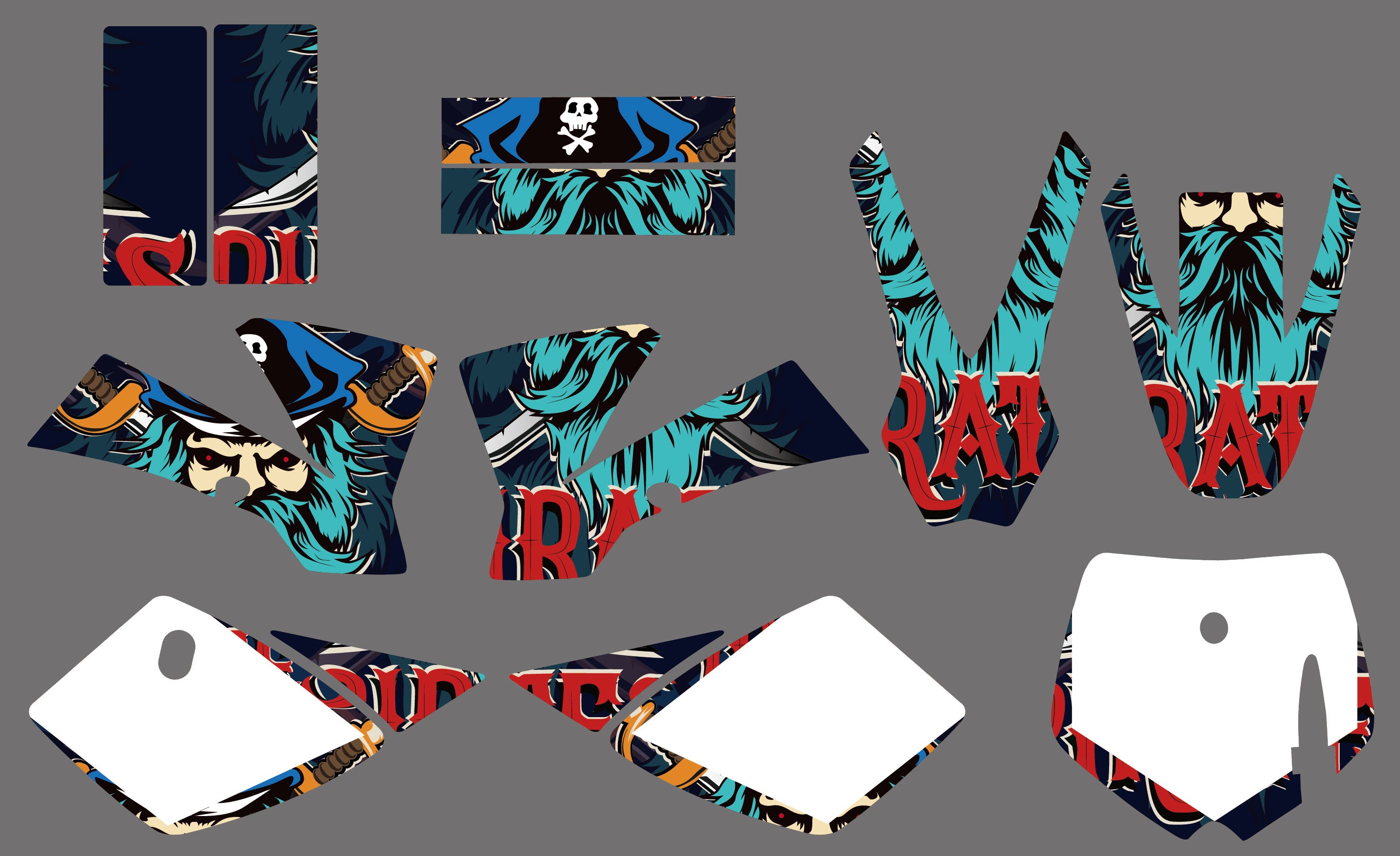 Motorcycle Graphic Full Decals Stickers Kit For KTM SX50 2002-2008