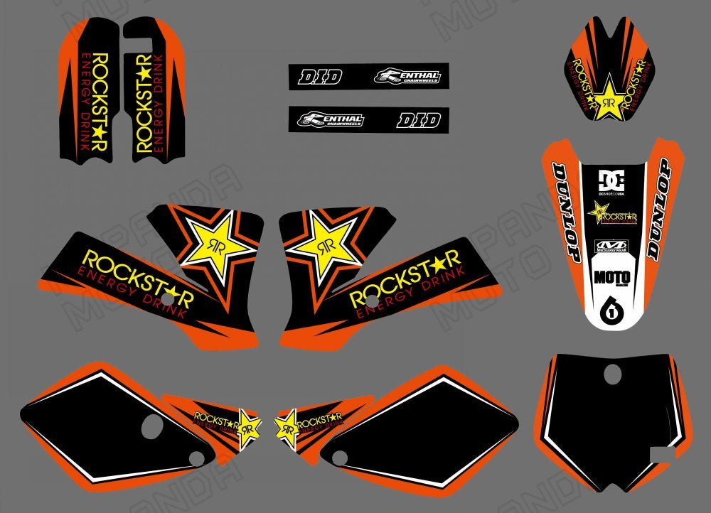 Motorcycle Graphic Decals Stickers Kit For KTM SX65 2002-2008