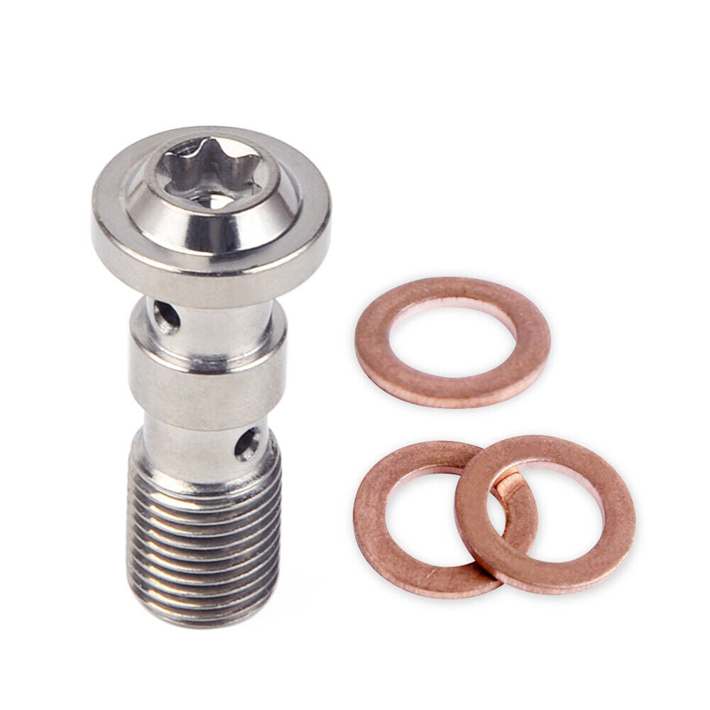 M10 X 1.0 Dual Brake Banjo Bolt Double Hole For APRILIA RSV4 1000 BMW R1200GS KTM 1290 Super Duke