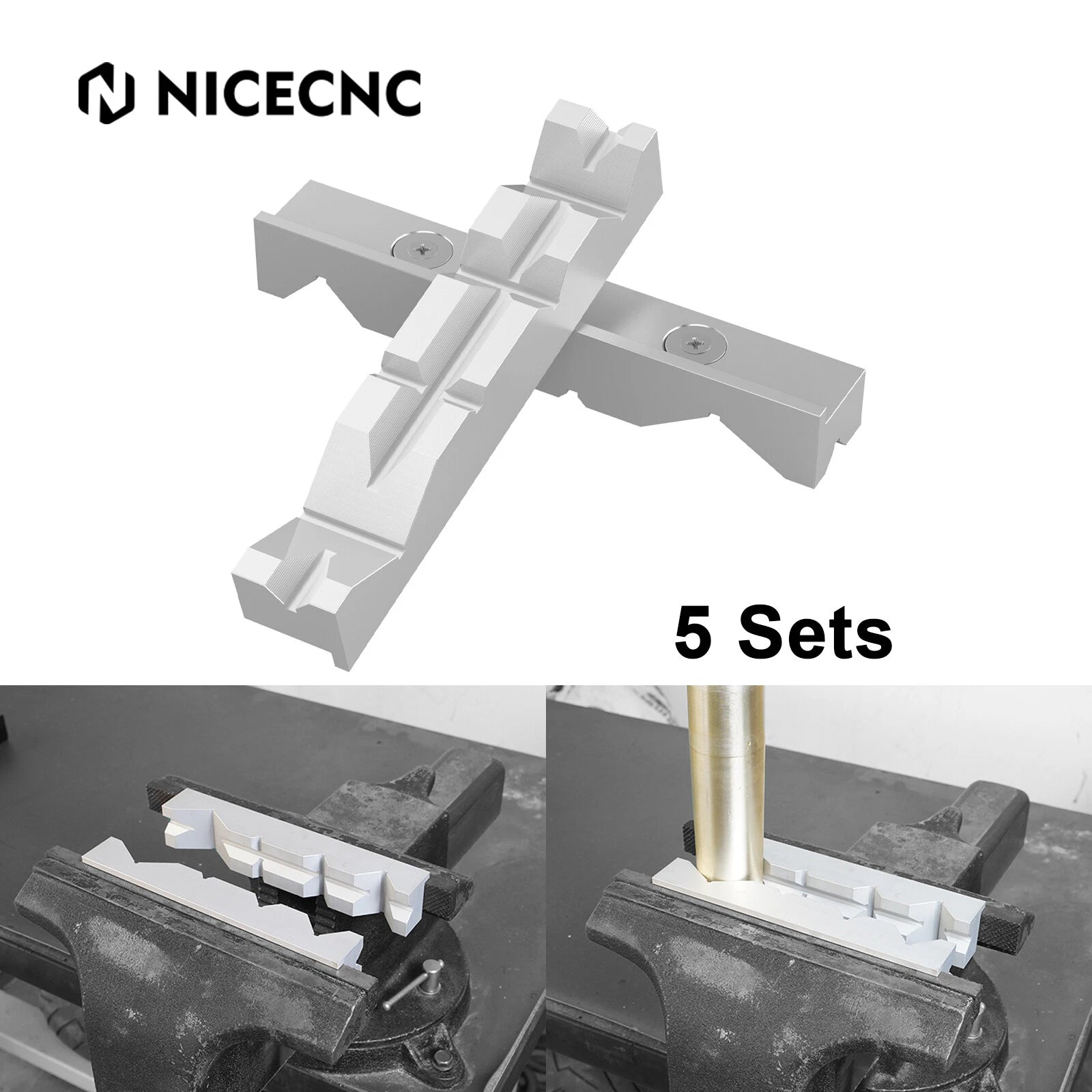 10PCS Motorcycle UTV ATV "V" Shape Vise Soft Jaws For Kurt 6" 8" Vise Chick