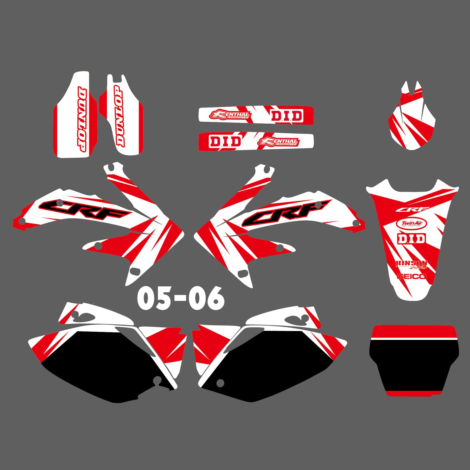 Motocross Graphics Decals Stickers For Honda CRF450R 2005-2006