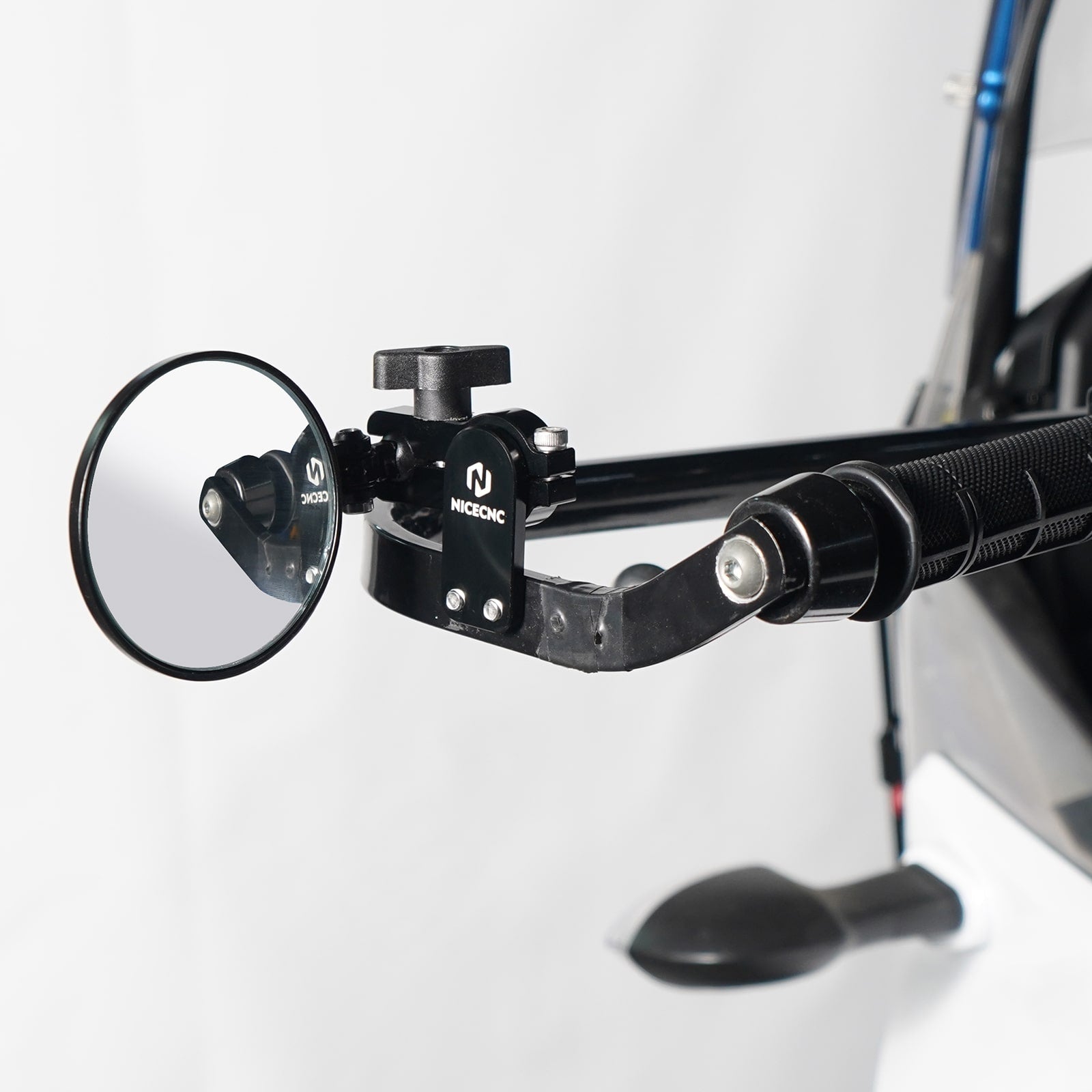 Adjustable Round Convex Quick Flip Rearview Mirrors Kit For Motorcycle Hand Guard