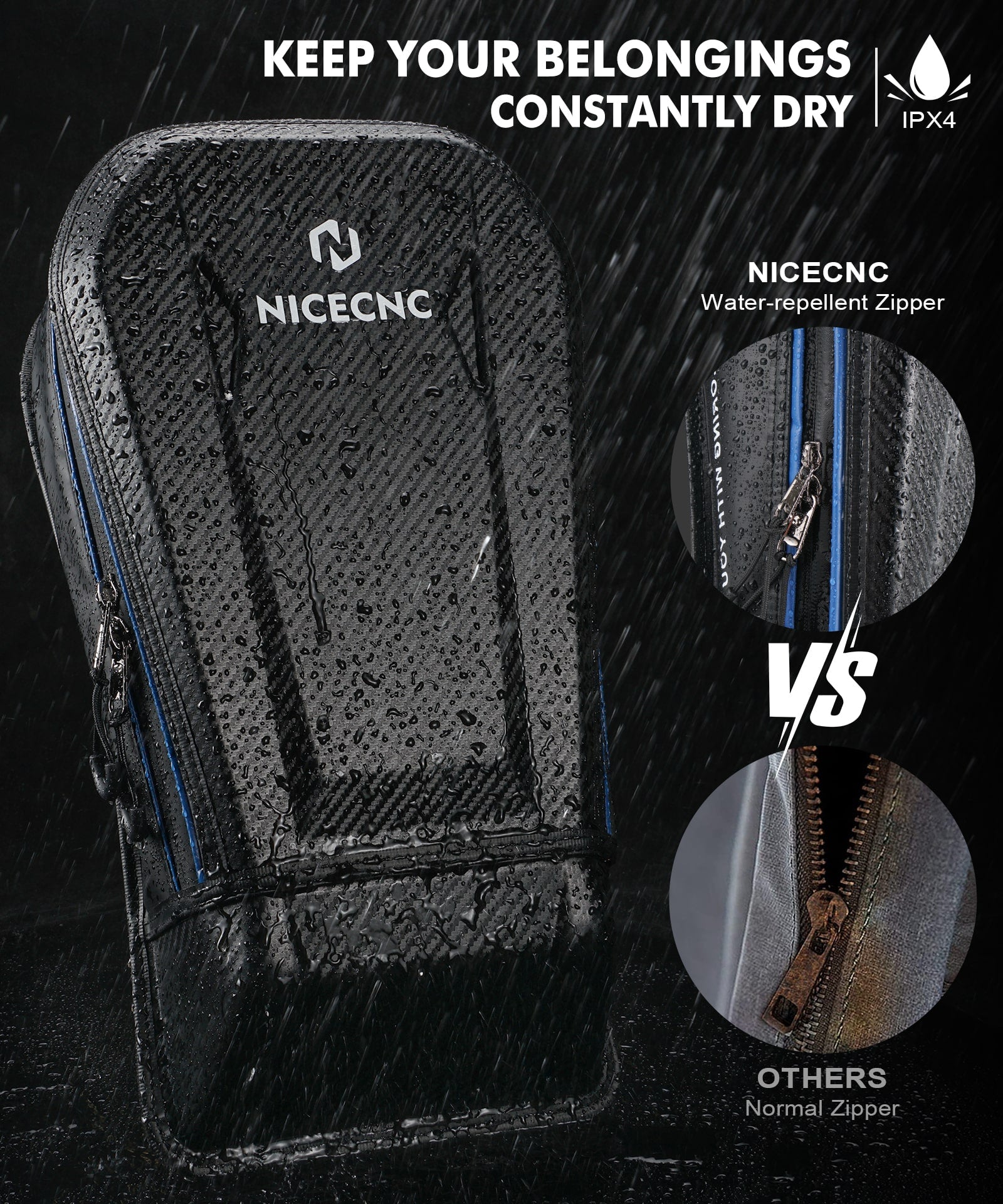 UTV Upgraded Center Seat Storage Tool Bag For Polaris RZR PRO XP 4