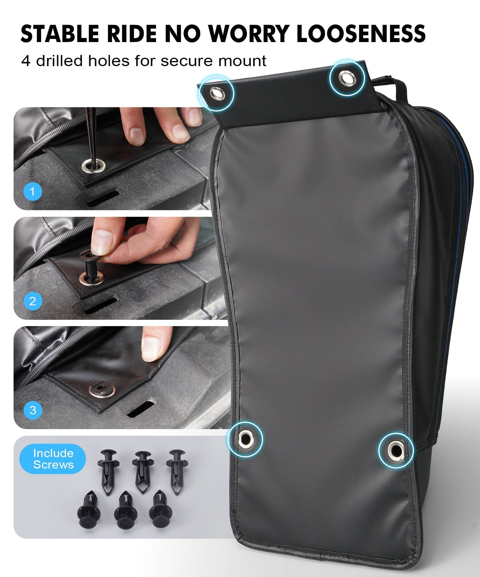 Center Seat Storage Bag Upgraded Hard Shell Anti-impact Waterproof UTV Tool Bag For Polaris RZR PRO XP 4 2020-2023
