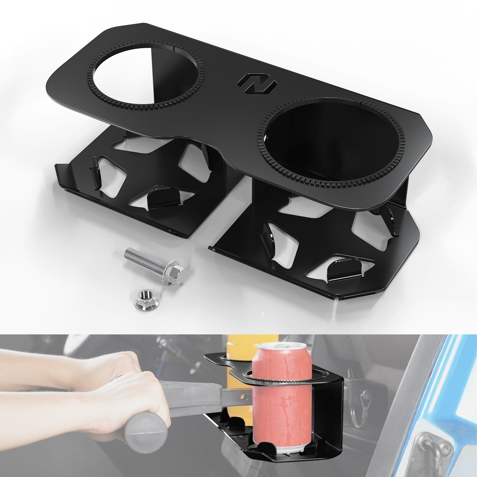 リッツパリ Polaris RZR XP 1000 Turbo 900 800 570 Dual Grab Bar Cup Holder