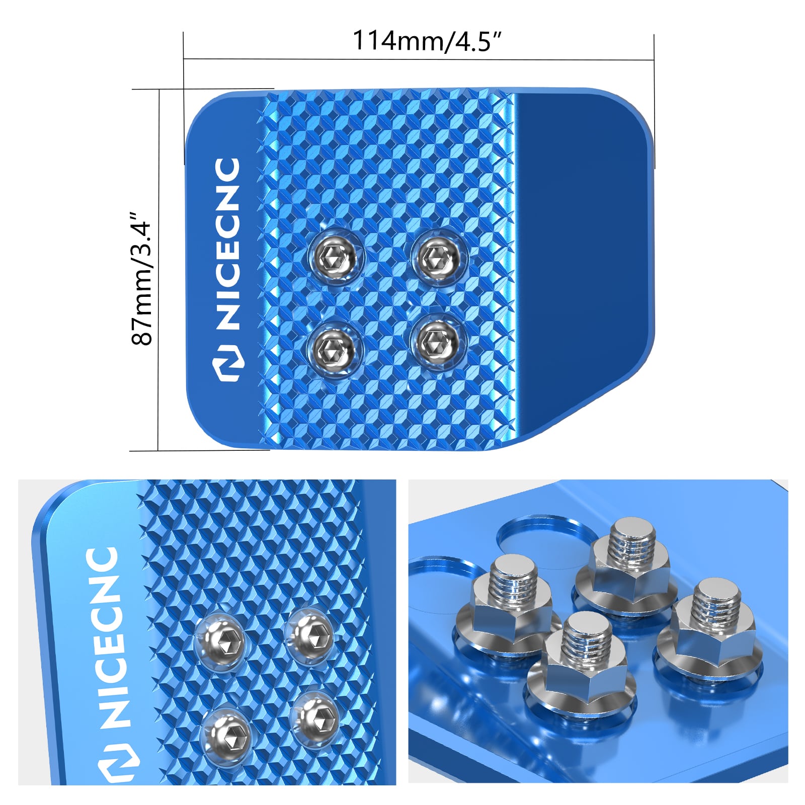 UTV Brake Pedal Extender Pad Tip Plate For Polaris RZR XP 4 1000 Turbo 900
