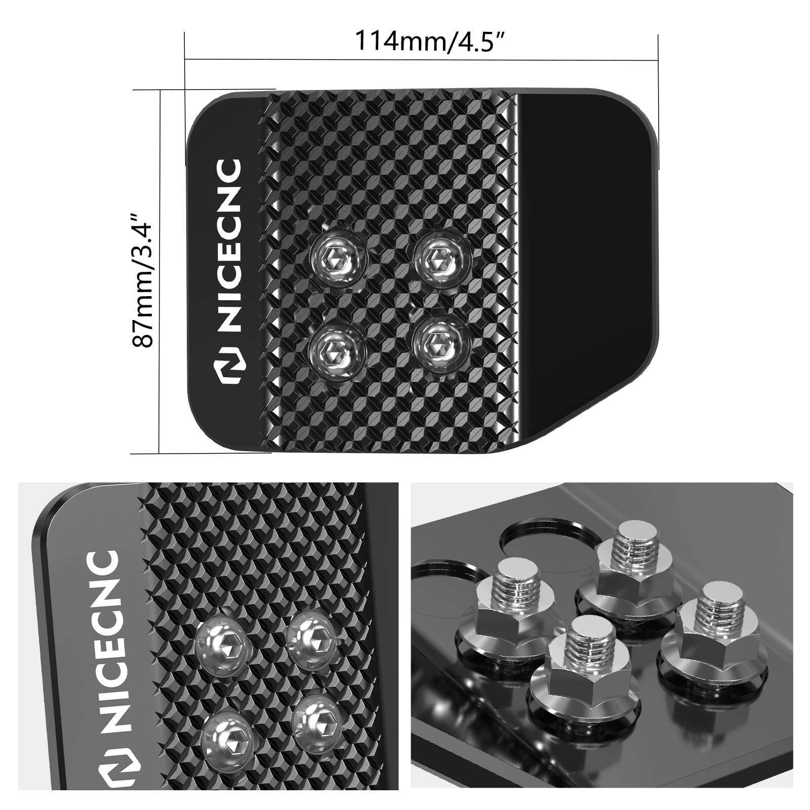 UTV Brake Pedal Extender Pad Tip Plate For Polaris RZR XP 4 1000 Turbo 900