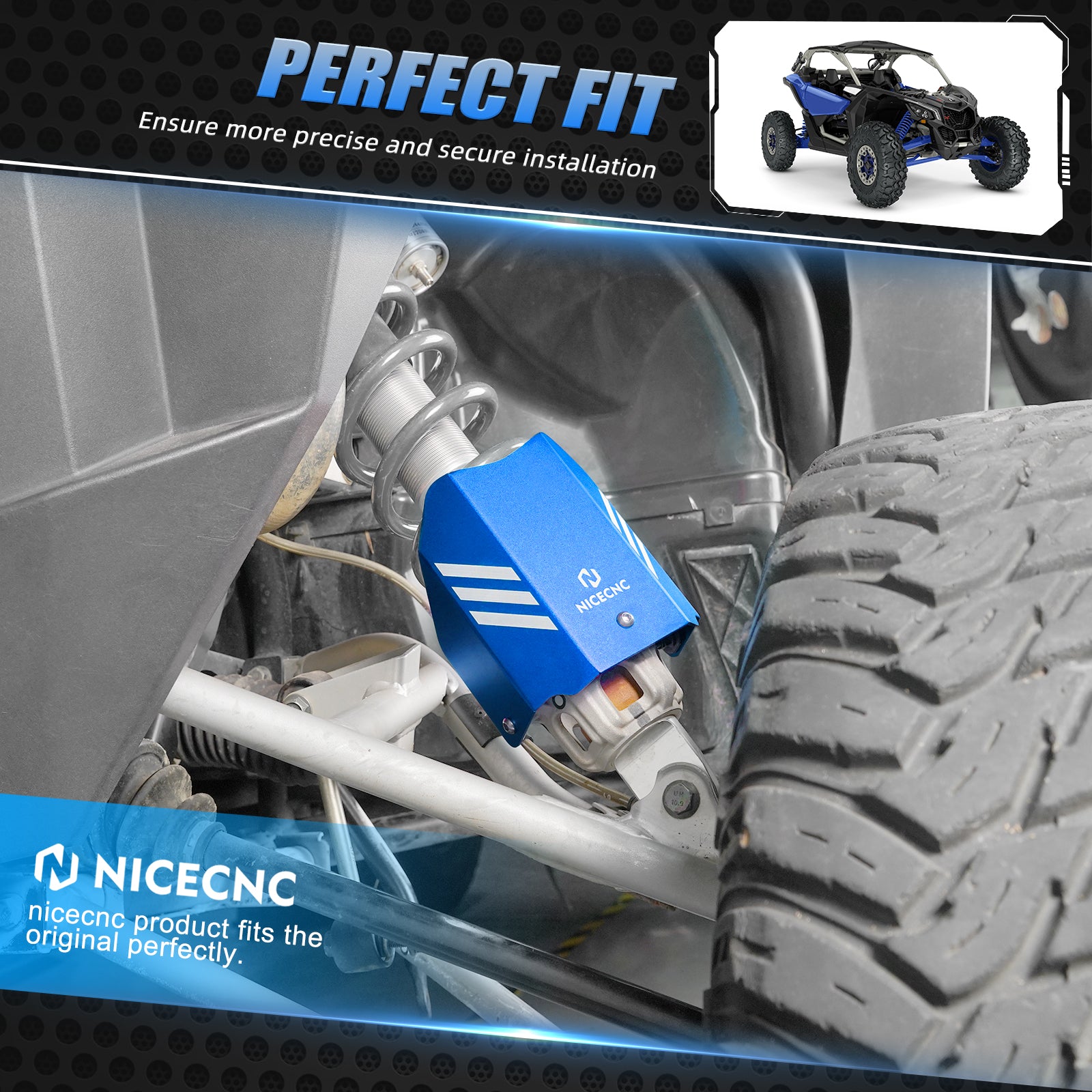 UTV Front Shock Covers Guards Kit For Polaris RZR XP 4 1000 Turbo