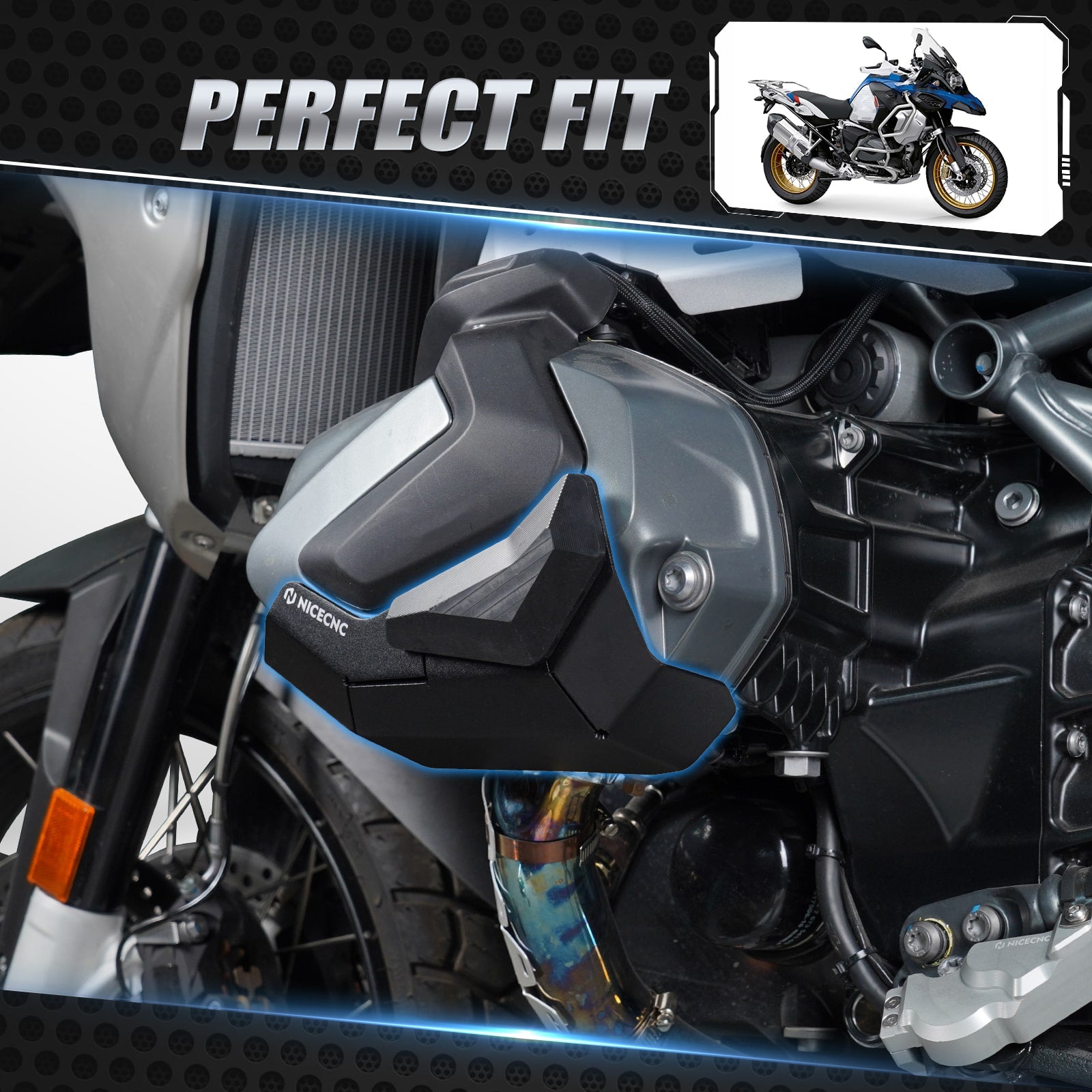 Engine Cylinder Head Side Cover For BMW R1250GS Adventure 2019-2024 R1250RS 2018-2024 R1250RT 2018-2024