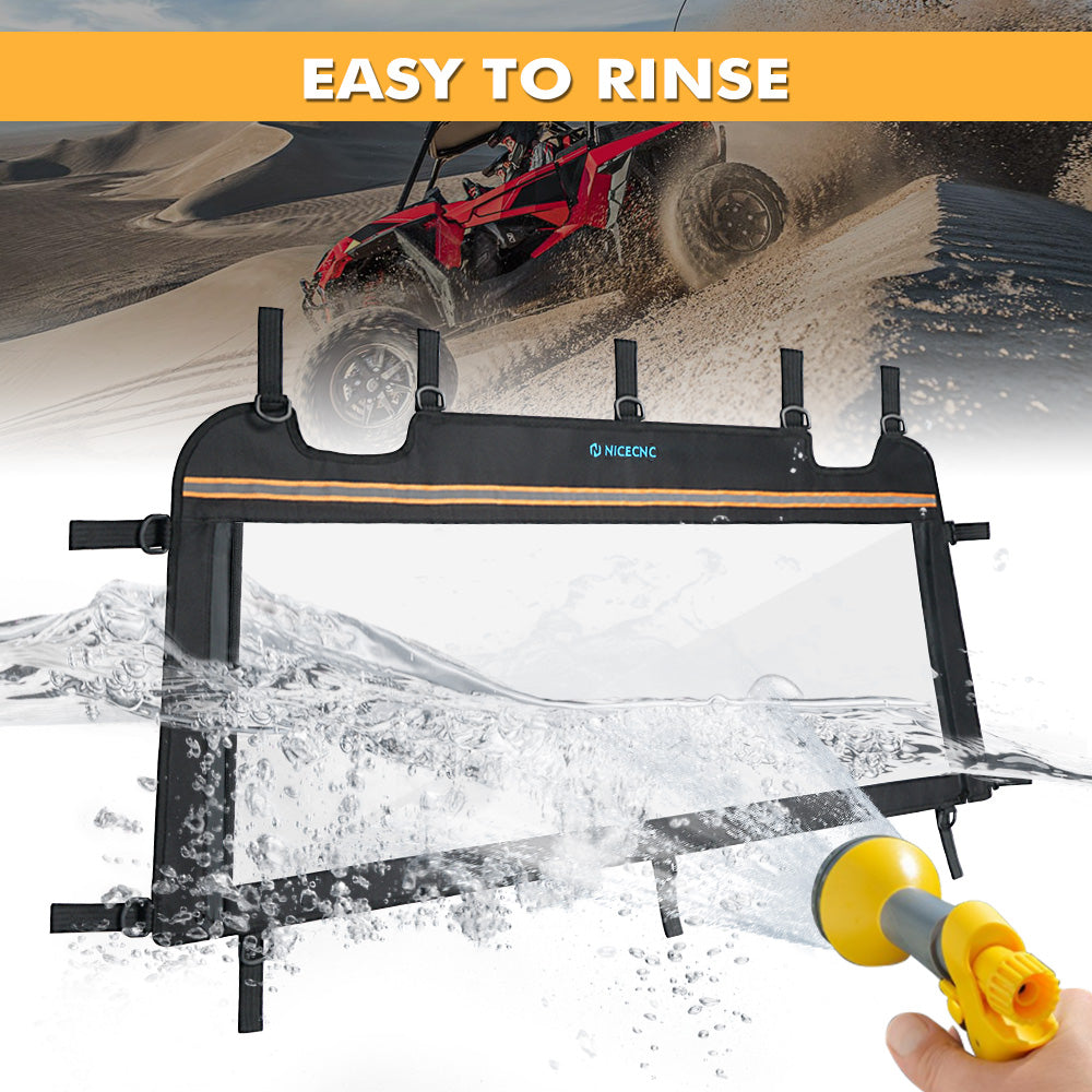 UTV Clear Rear Window Shield Panel For Polaris RZR XP 1000 / TURBO