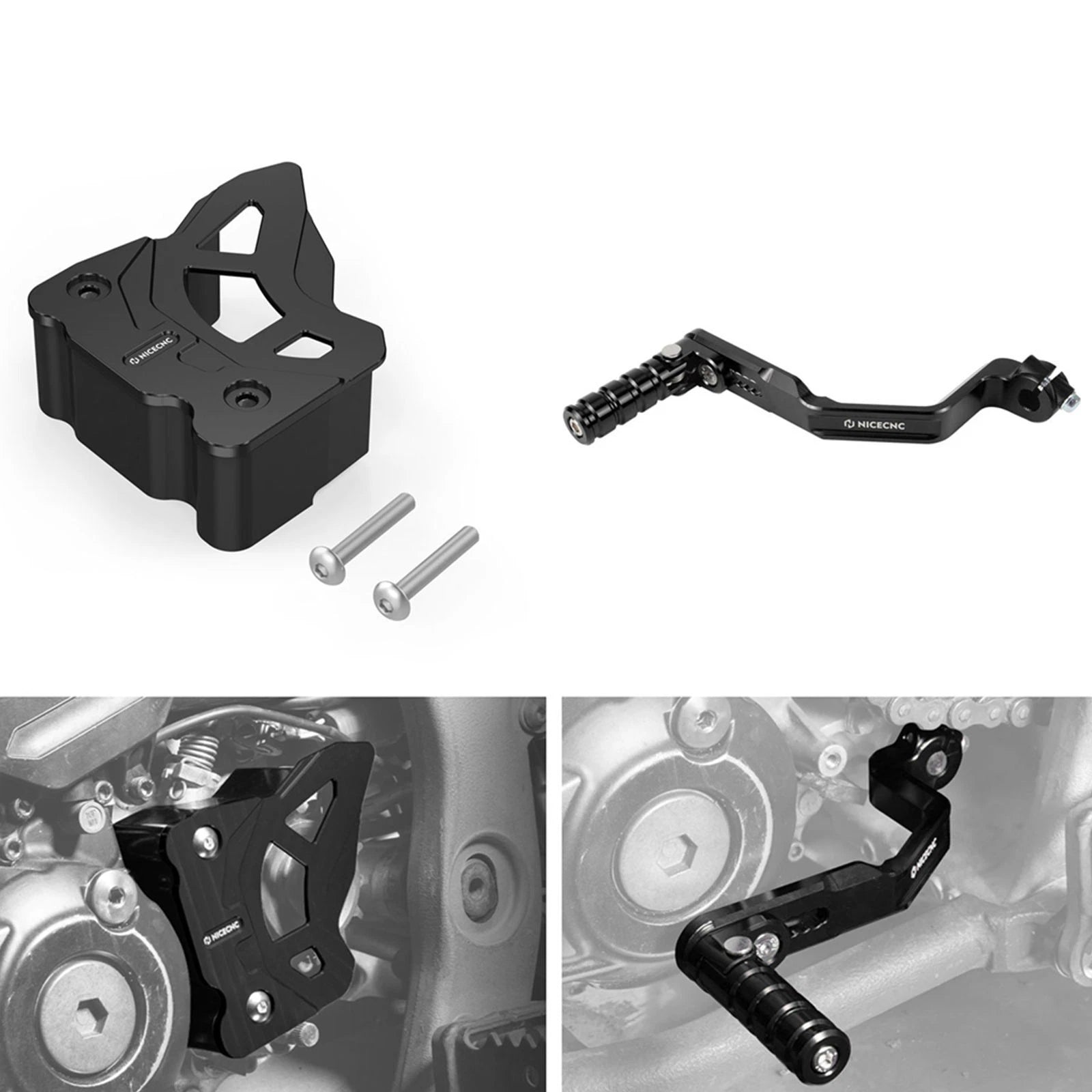ATV Engine Case Saver Chain Guide Guard+ Folding Shift Lever For Yamaha YFZ450R