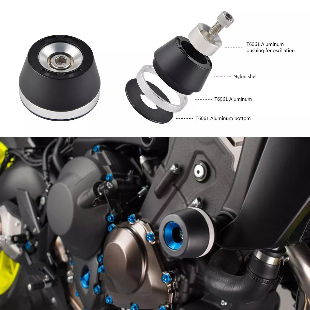 CNC Aluminum Frame Sliders Guard Crash Pad Protector for Yamaha YZF R1 2016-2017