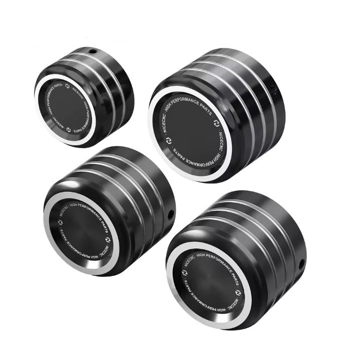 Front Axle Nut Covers Caps For Harley Sportster 1200 48 72 XL Iron 883 Roadster