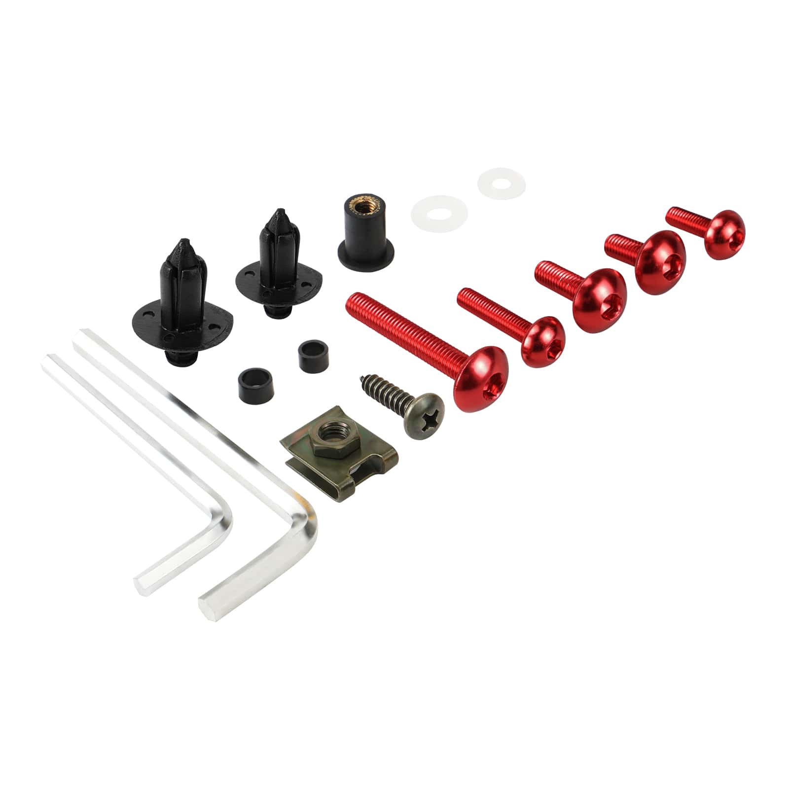 Universal Motorcycle Sportbikes Racing Fairing Bolts Kit Fastener Clips Screws