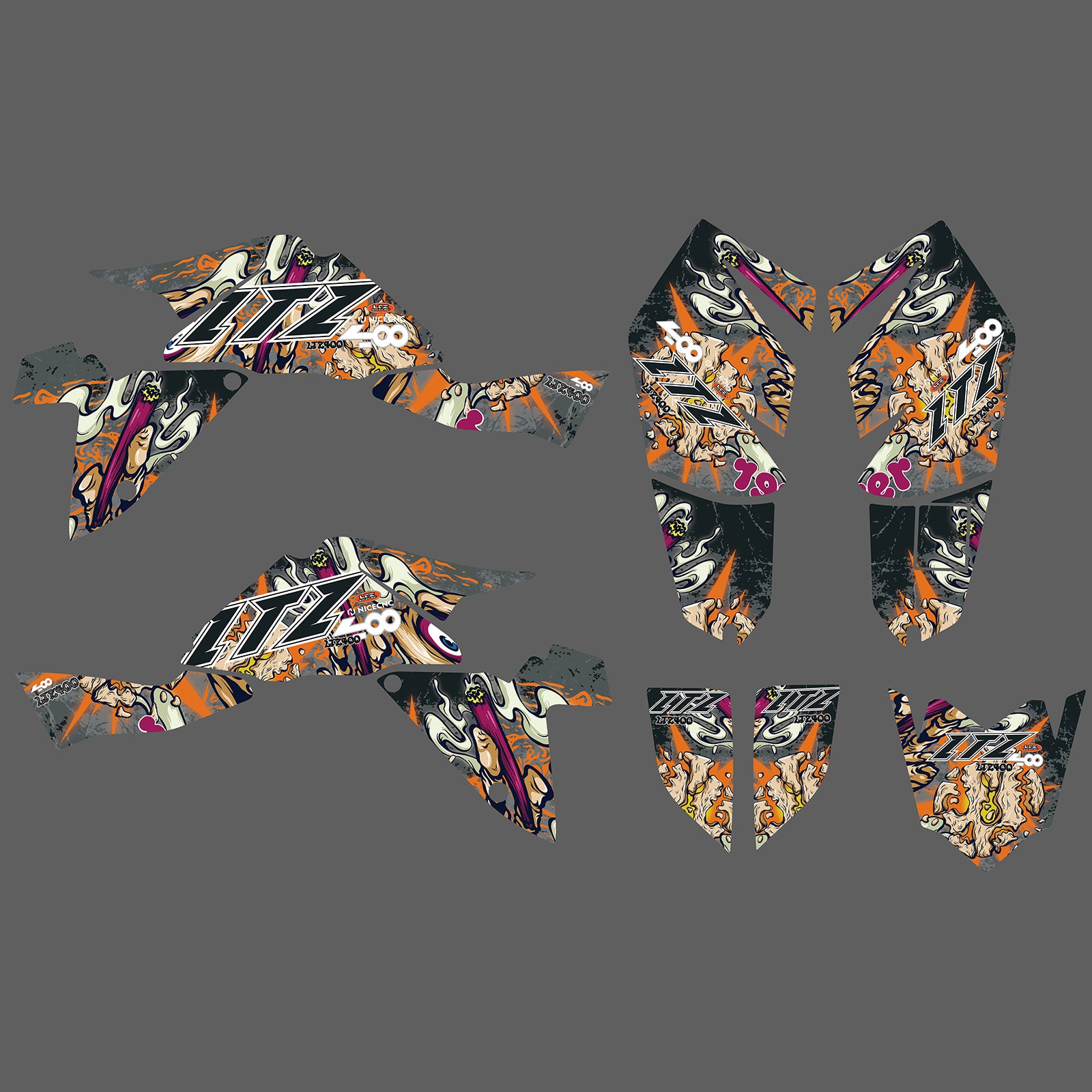 Motorcycle Decals Graphic Stickers For SUZUKI LTZ400 2009-2015