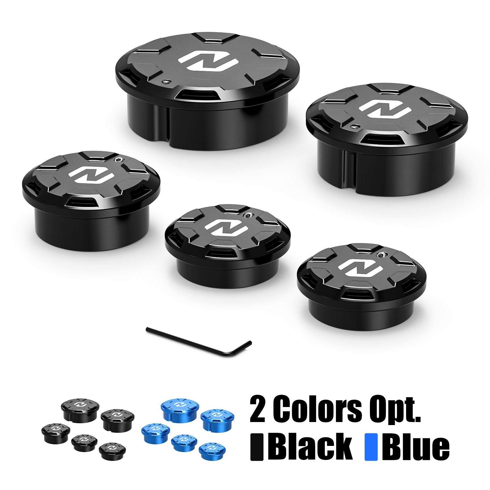 グランブルー　ネグロボルト　pスタン　デッキパーツ Suzuki DR650 S Swingarm Pivot Shaft Hole Block Caps Plugs Set
