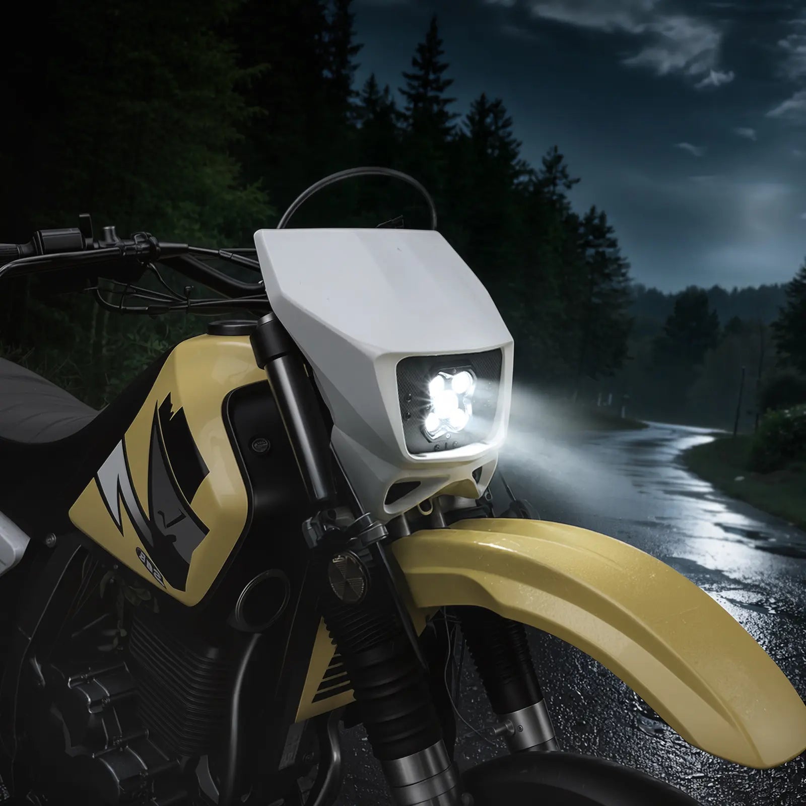 Off-Road Rally LED Headlight Kit Plug & Play For Suzuki DR650S 2001-2026