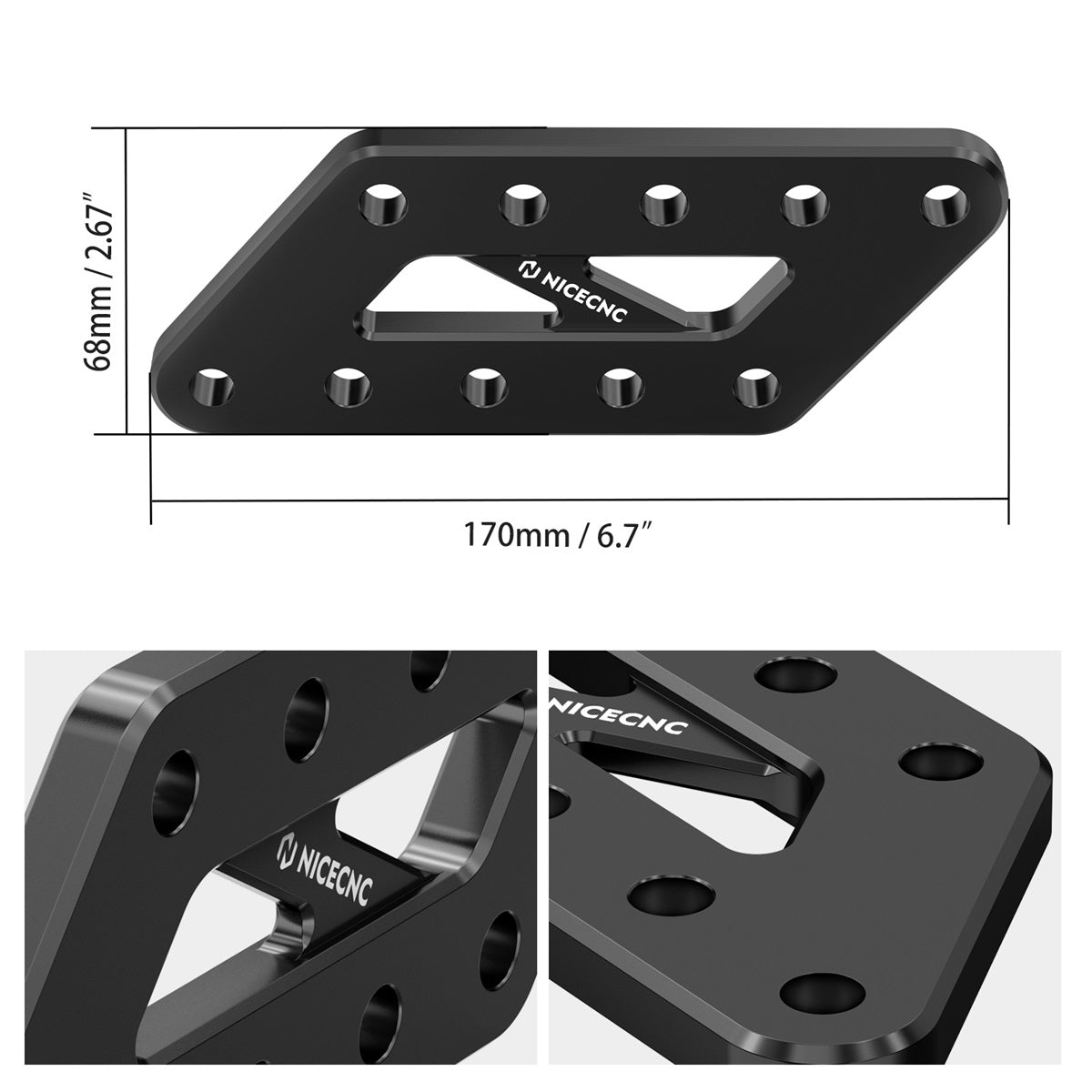 Passenger Foot Peg Support Extension Relocation Brackets For Suzuki DR650 S / SE