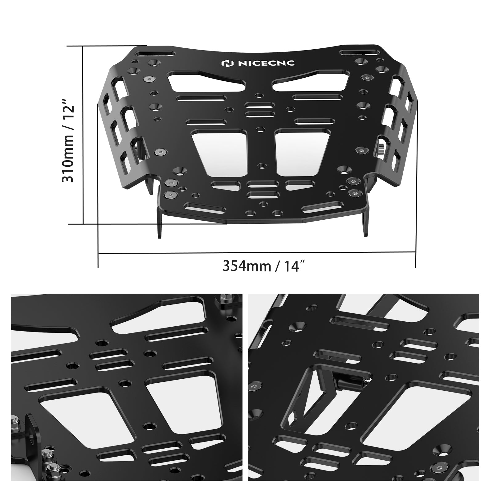 Rear Luggage Top Rack Cargo Carrier Support Plate For Suzuki DR650 S / SE 1996-2025