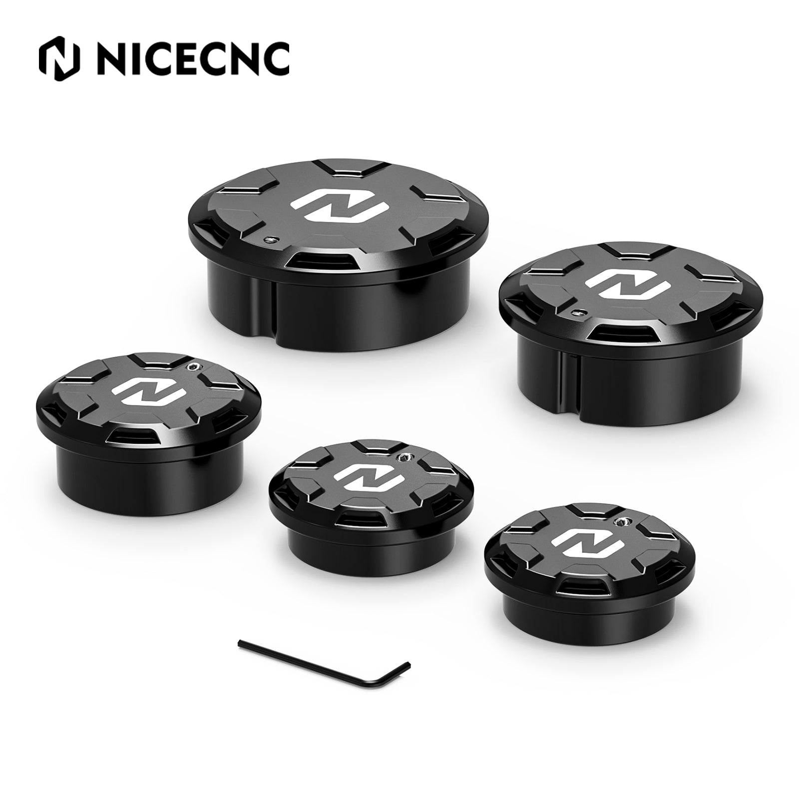 Swingarm Pivot Shaft Hole Block Caps Plugs Set For Suzuki DR650 S / SE 1996-2024