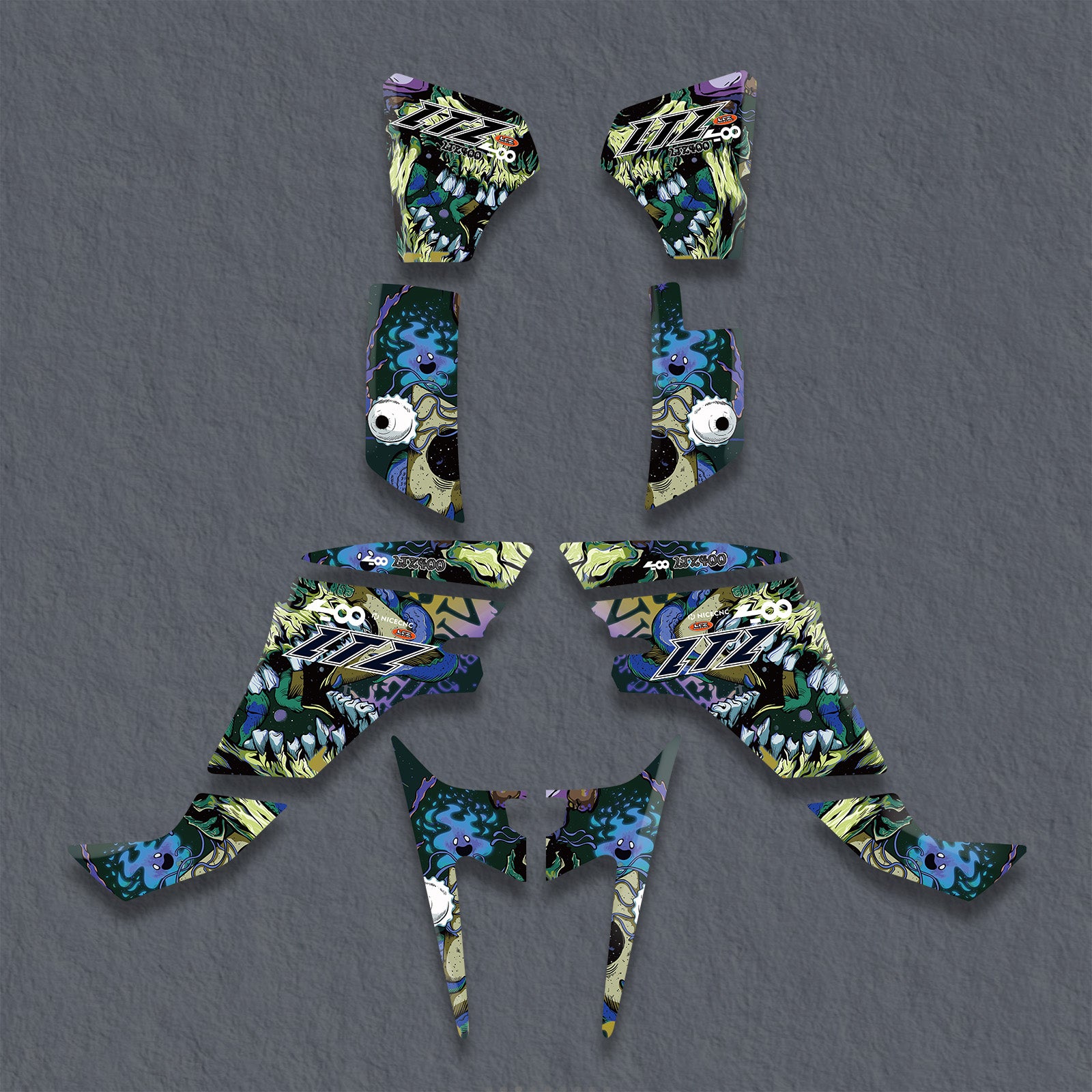 Motorcycle Full Graphic Decals Stickers Set For SUZUKI LTZ400 2003-2008