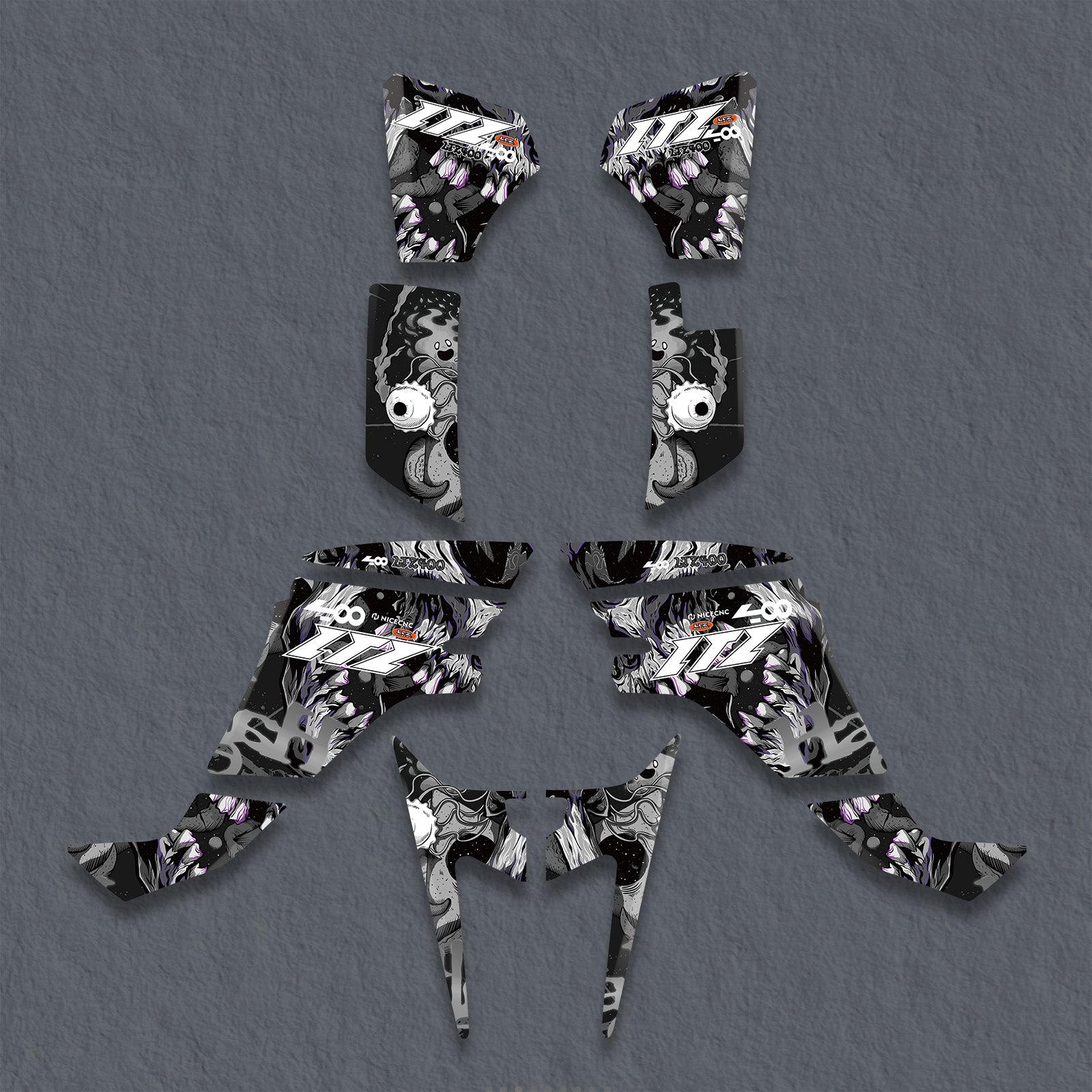 Motorcycle Full Graphic Decals Stickers Set For SUZUKI LTZ400 2003-2008