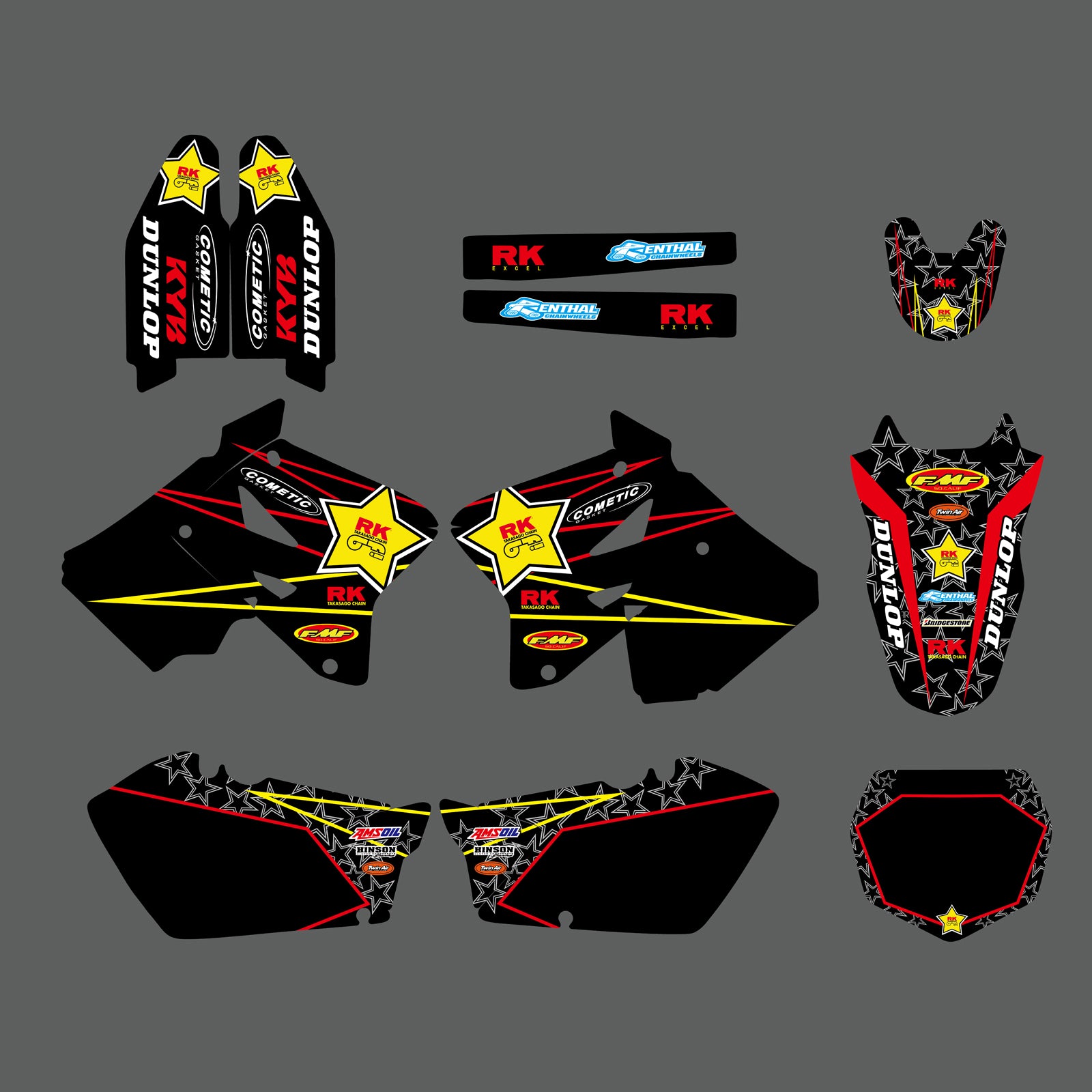 Motorcycle Full Graphic Decals Stickers Set For Suzuki RM125/RM250 2001-2012
