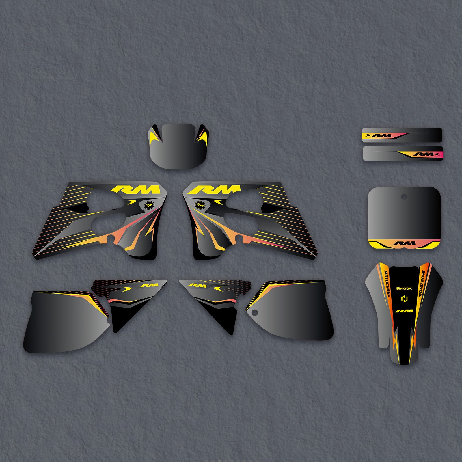 Motorcycle Full Graphics Decals Stickers Kit For SUZUKI RM125 RM250 1993-1995