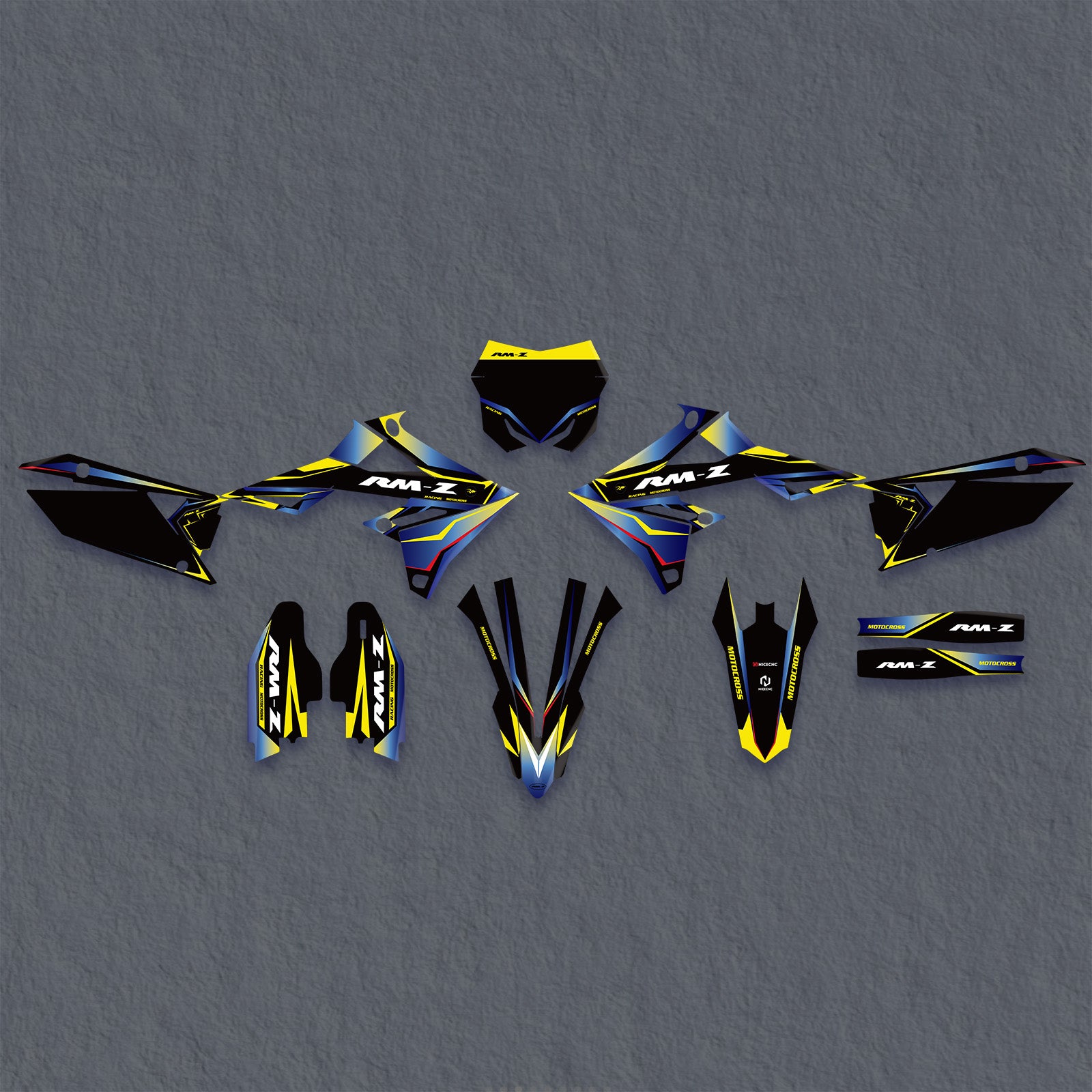 Full Graphics Decals Stickers Set For SUZUKI RMZ250 19-25 RMZ450 18-25