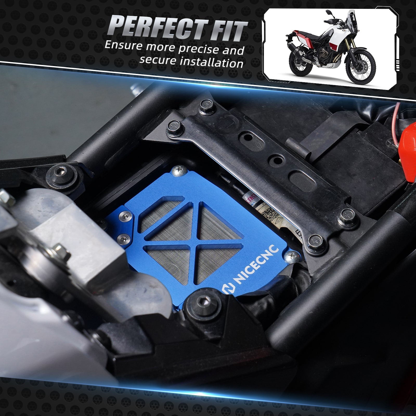 Air Filter Box Cover for Yamaha Tenere 700 XTZ07 2020-2024 Tenere 700 World Raid 2022-2023