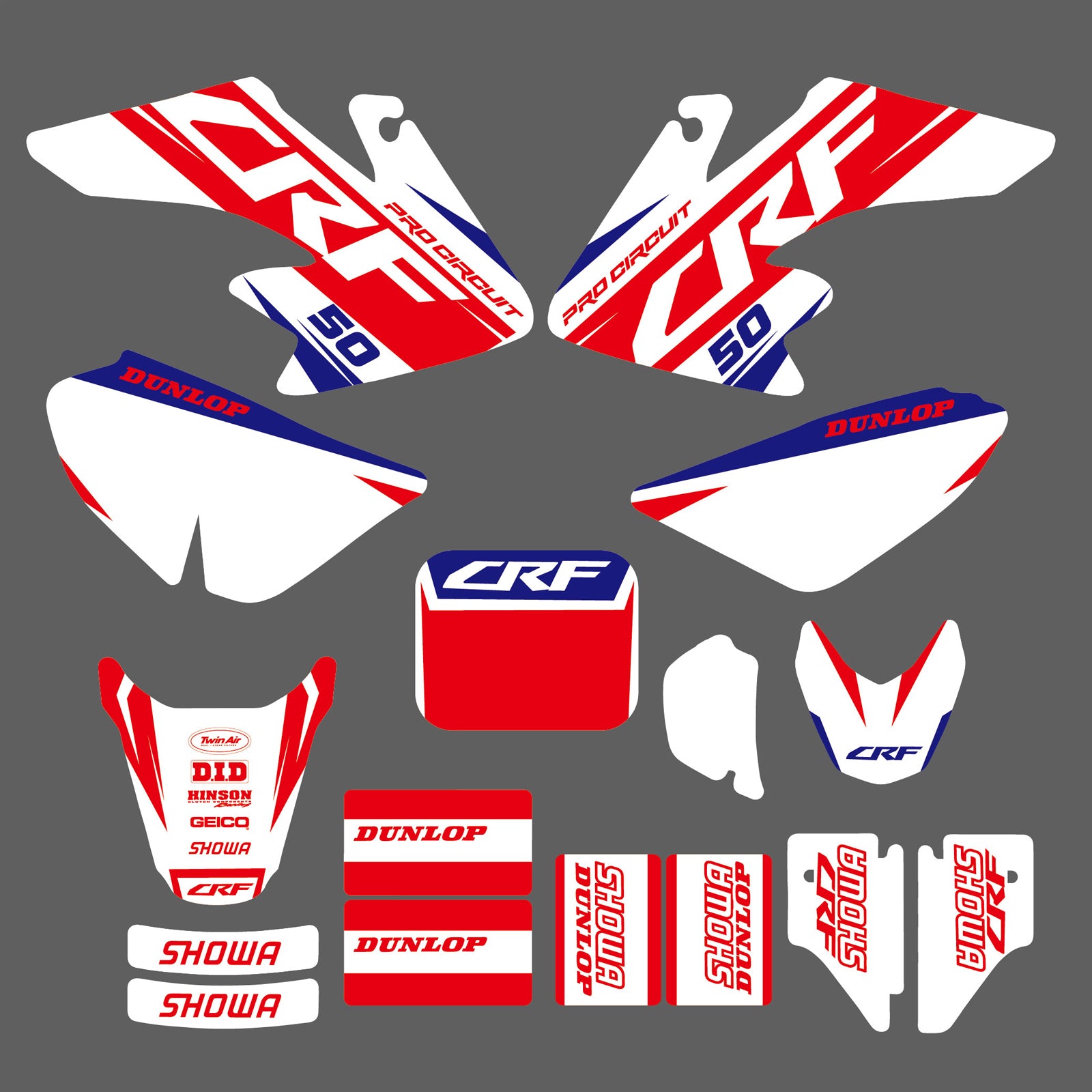 Team Graphics Background Decal Sticker For HONDA CRF50F 2004-2012