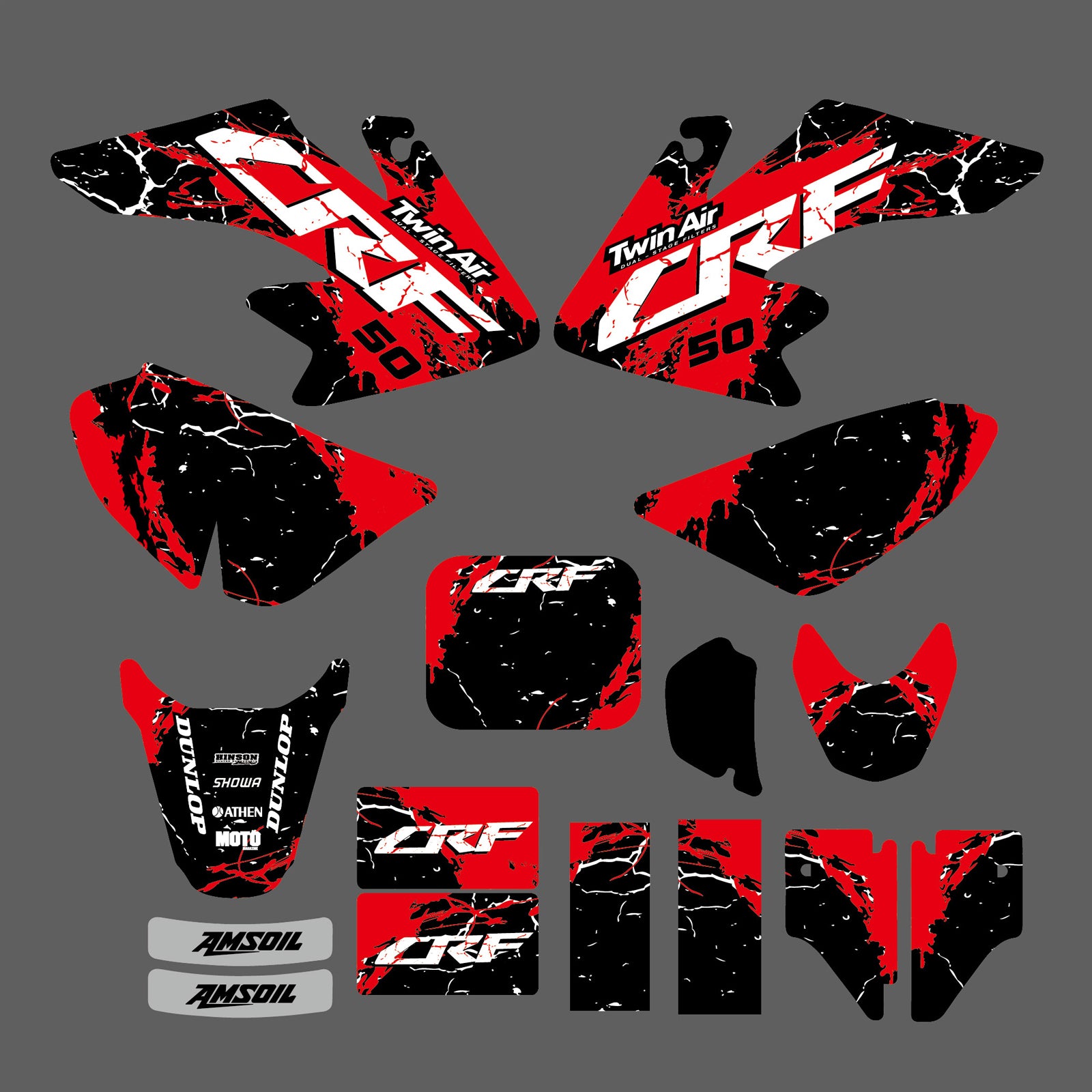 Team Graphics Background Decal Sticker For HONDA CRF50F 2004-2012