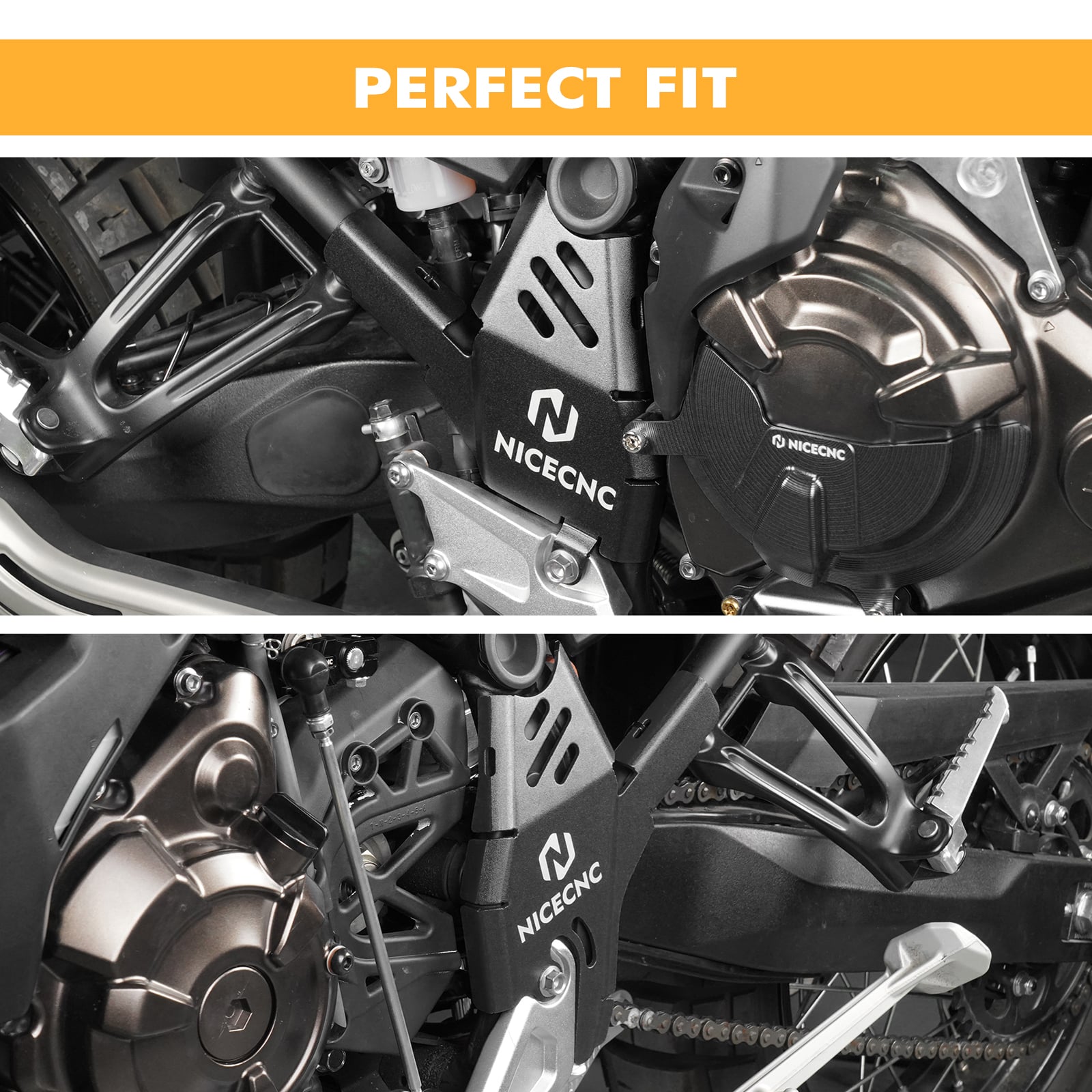 NICECNC Frame Guard Protector Cover For Yamaha Tenere 700 /XTZ 700 2019-2024
