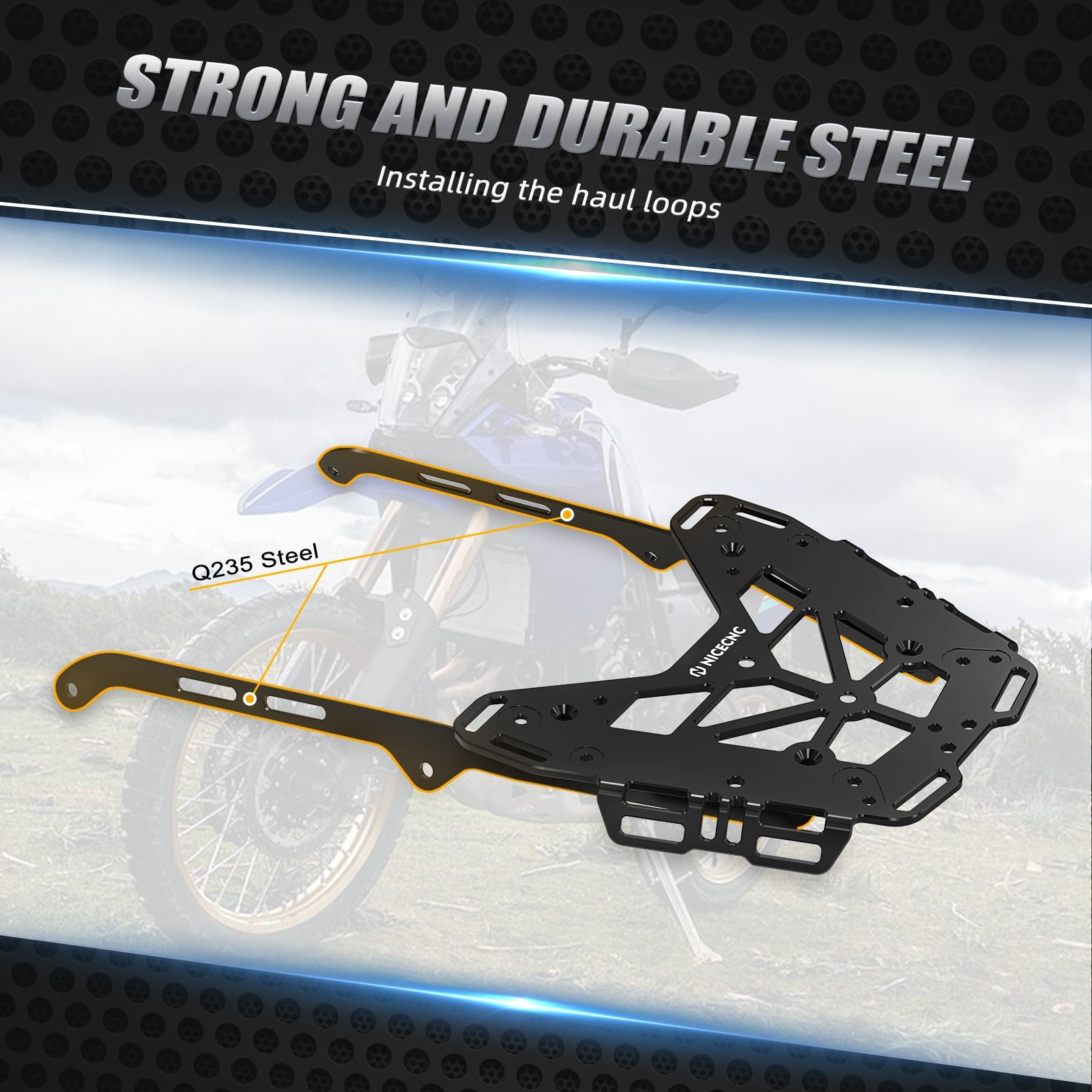 Motorcycle Rear Luggage Rack for Yamaha Tenere 700 /XTZ700 2019-2023