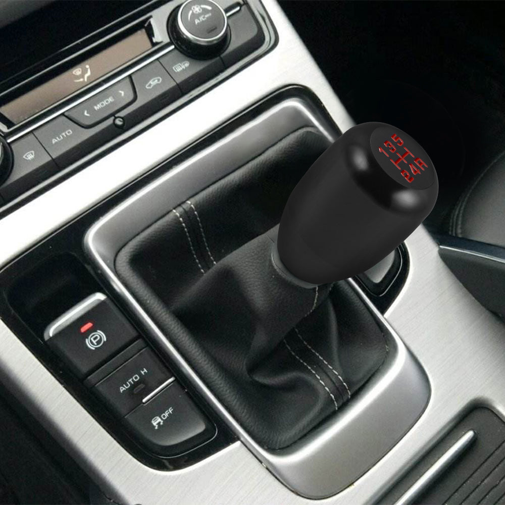 Manual Car Universal 5 Speed Gear Shift Knob Shifter Aluminum Black Lever Stick