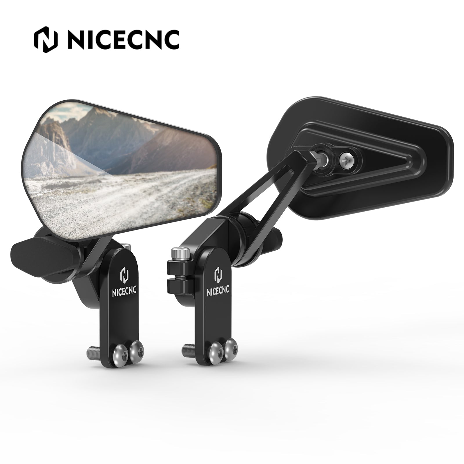 Upgraded Quick Flip Arrow Folding Mirrors Kits For Universal Motorcycle Hand Guard