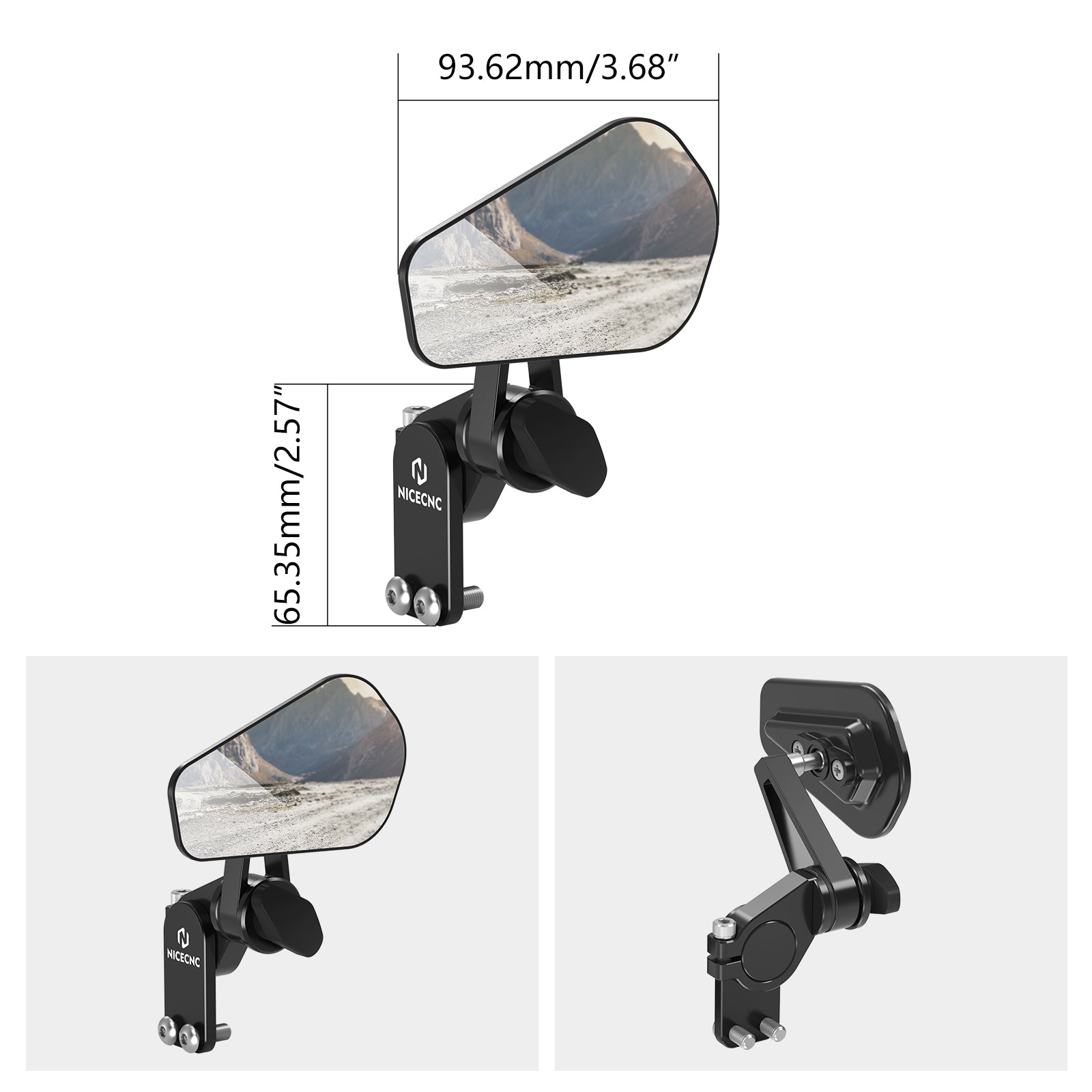 Upgraded Quick Flip Arrow Folding Mirrors Kits for Universal Motorcycle Hand Guard